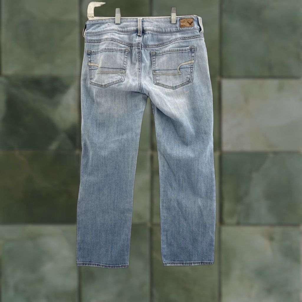American Eagle Outfitters American Eagle Outfitters Jeans Womens 4 Artist Stretch Crop Blue Denim Distressed Jegging Slim 30 Blue Women Jeans 4 Size 27" / US 4 / IT 40 - 1 Thumbnail