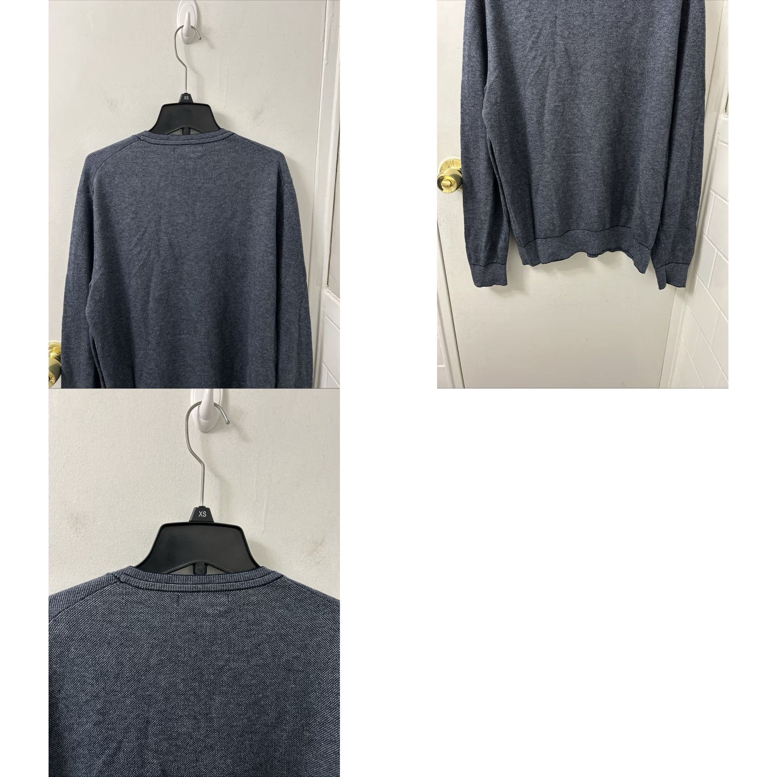 Banana Republic Banana Republic Sweater Mens Medium Blue V-Neck Silk Cotton Cashmere Luxury Blend Pullover Association Designer All Seasons Lightweight Regular Knit Size US M / EU 48-50 / 2 - 8 Thumbnail