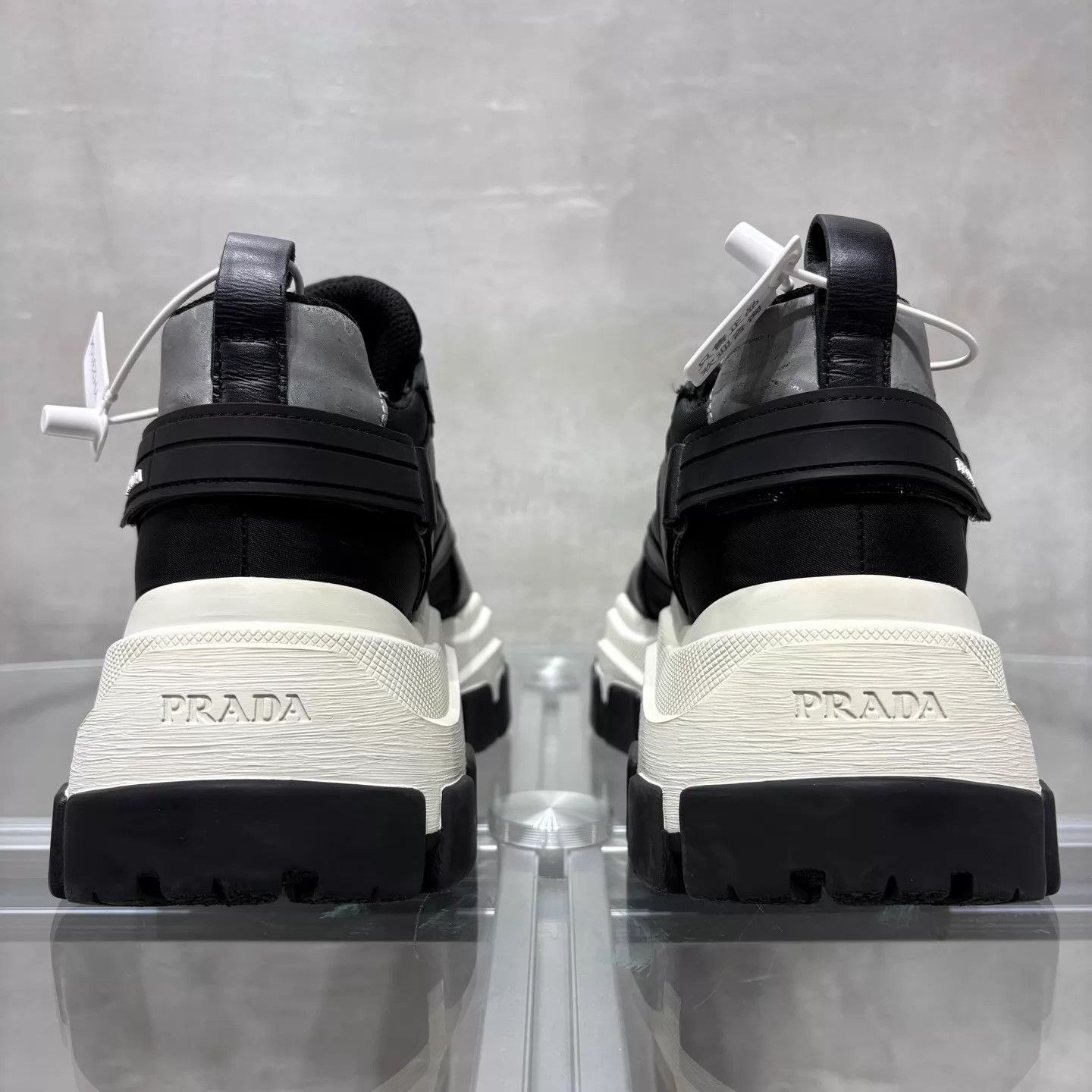 Prada Prada Black & White Panda Platform Dad Shoe 37.5 Size US 7 / IT 37 - 6 Thumbnail