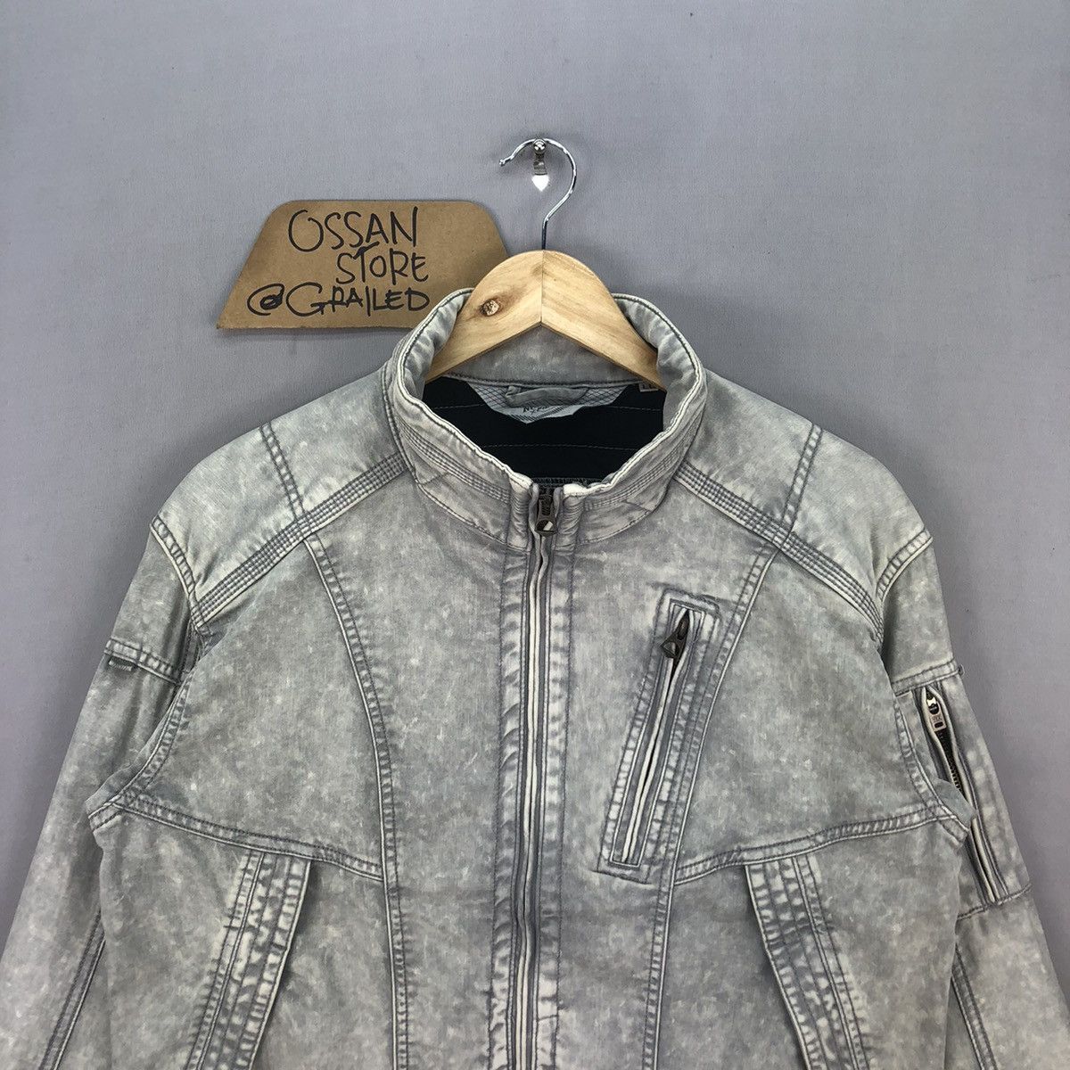 Japanese Brand Fieldcore X Nextworkerz X Cordura Acid Washed Biker Jacket Size US M / EU 48-50 / 2 - 4 Thumbnail
