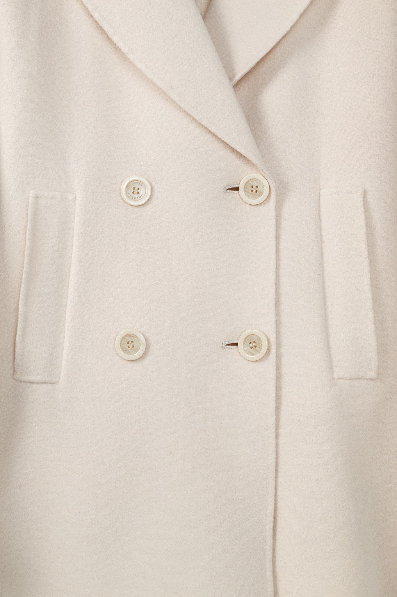 Weekend Max Mara Weekend Max Mara Cream Wool Double-Breasted Jacket Size M / US 6-8 / IT 42-44 - 8 Thumbnail