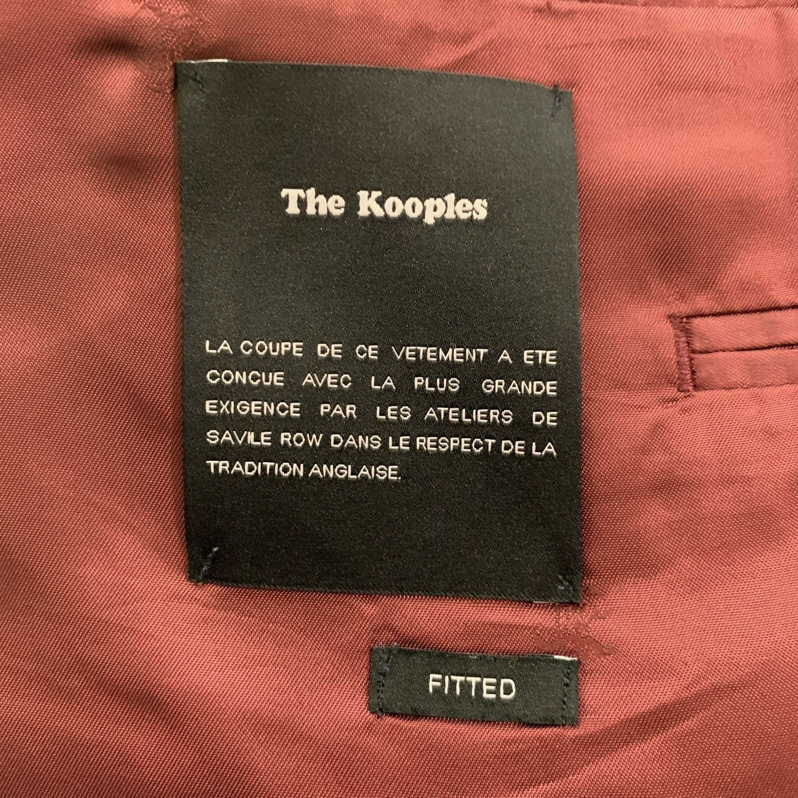 The Kooples THE KOOPLES Size 40 Grey Window Pane Wool Peak Lapel Suit Size 40R - 9 Thumbnail