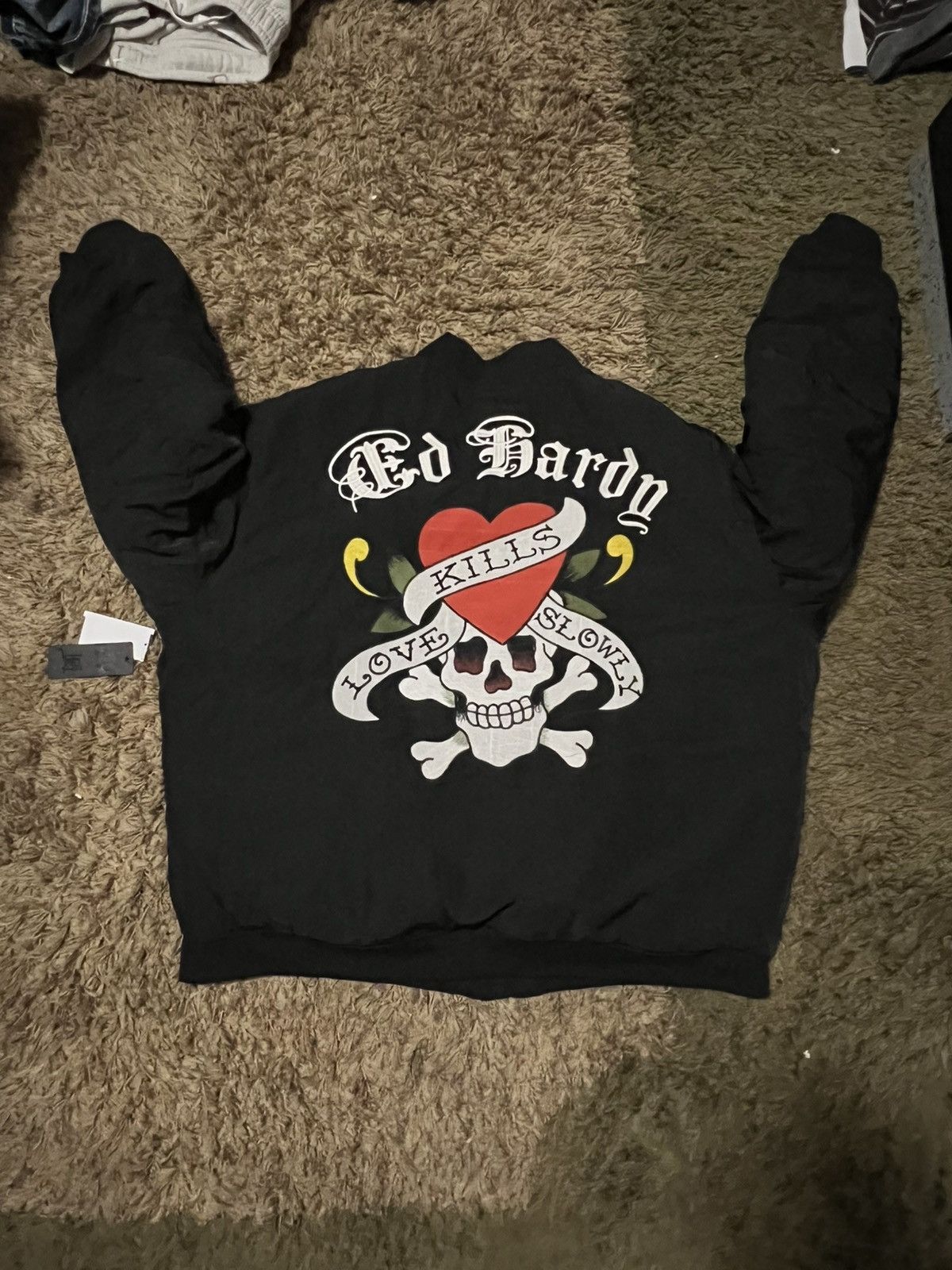 Ed Hardy Black Ed hardy bomber Jacket DS Size US XL / EU 56 / 4 - 5 Thumbnail
