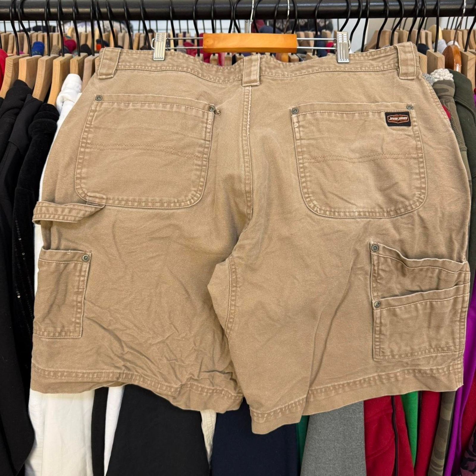 Other Jesse James Double Knee Workwear Shorts In Tan Size US 38 / EU 54 - 1 Thumbnail