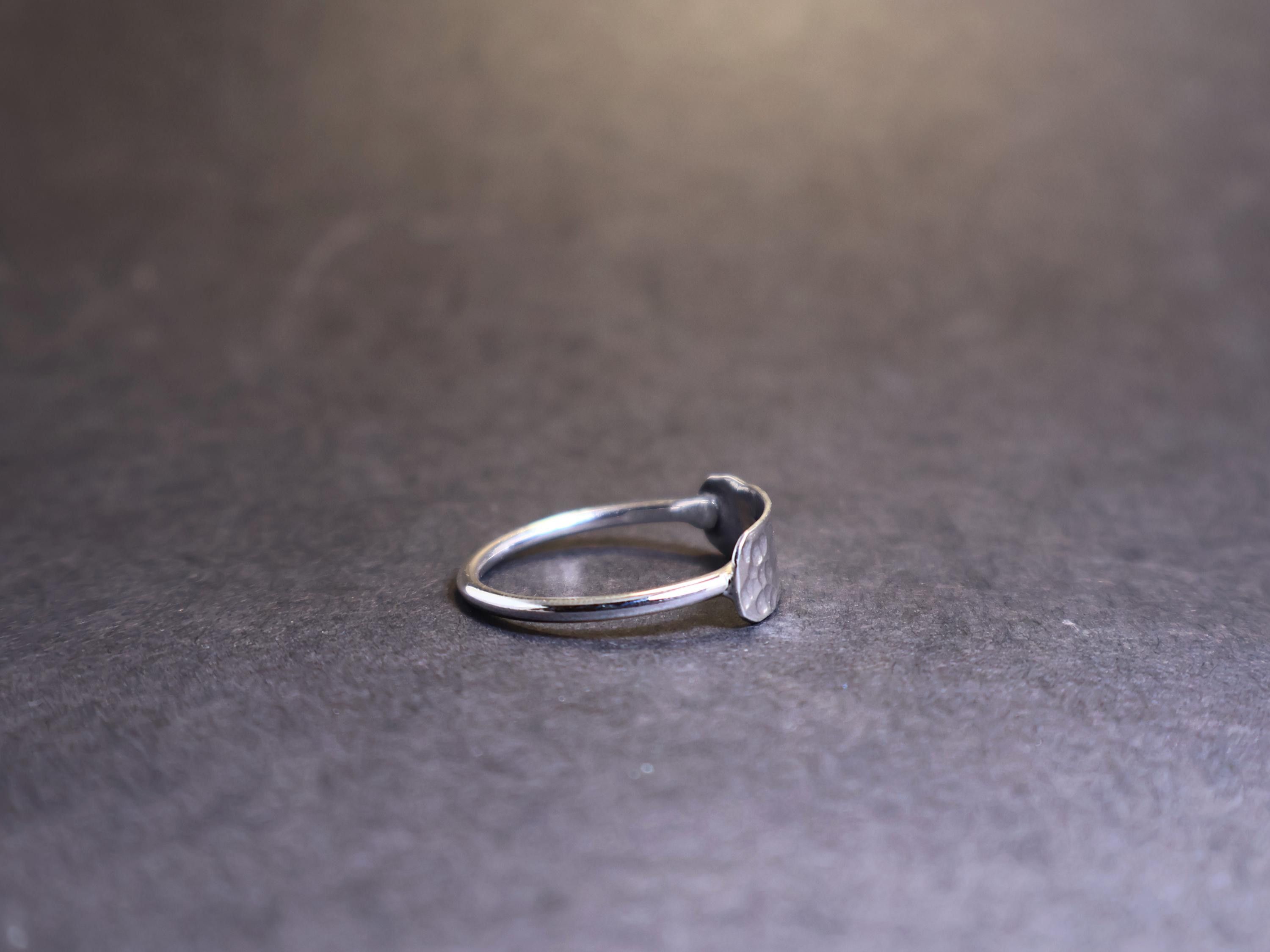 Handmade Hammered Ring, Sterling Silver Handmade Ring, Gift For Her, Size ONE SIZE - 6 Thumbnail
