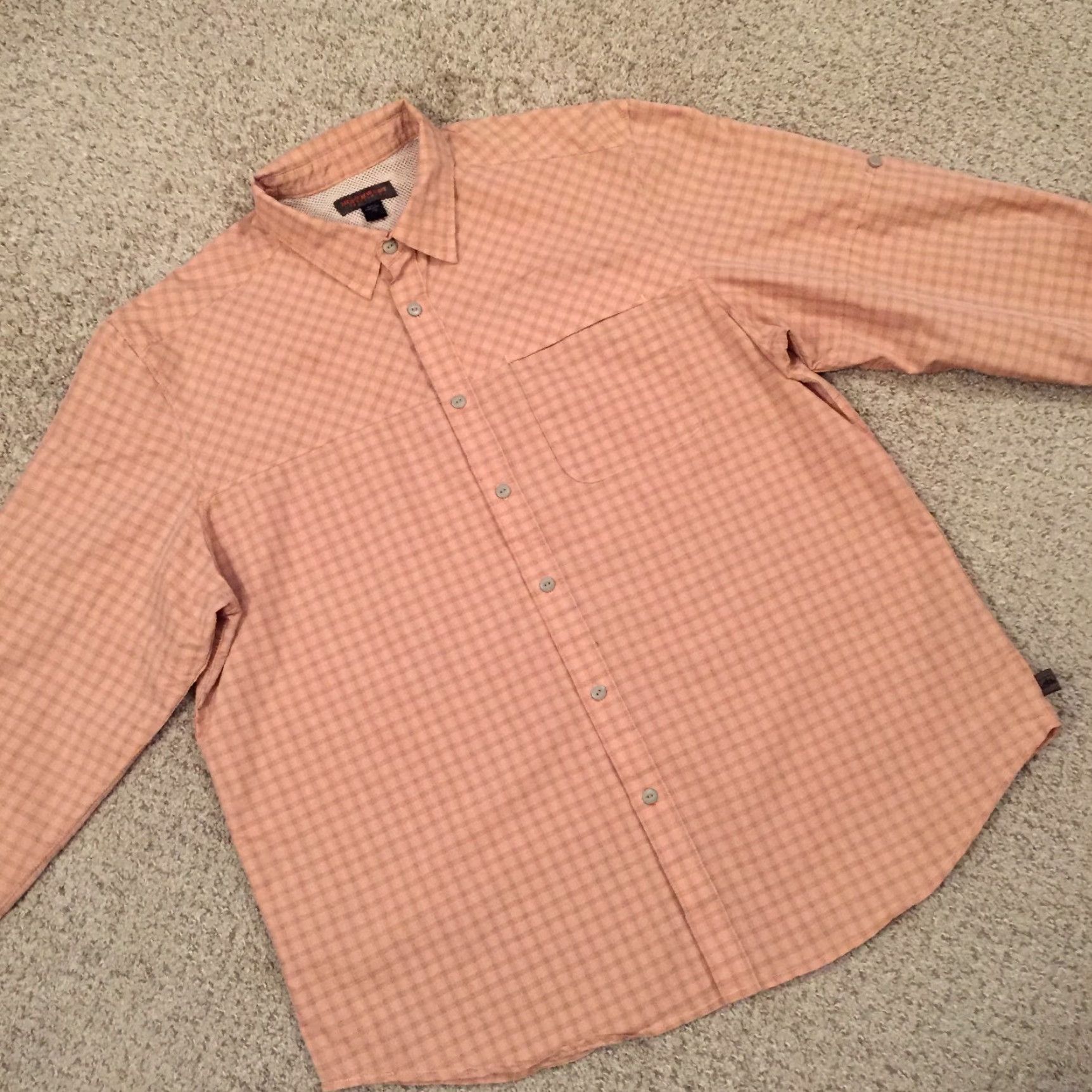 Vintage Northwest Territory Shirt Mens XL Orange Plaid Long Sleeve Button Up Outdoor Size US XL / EU 56 / 4 - 5 Thumbnail