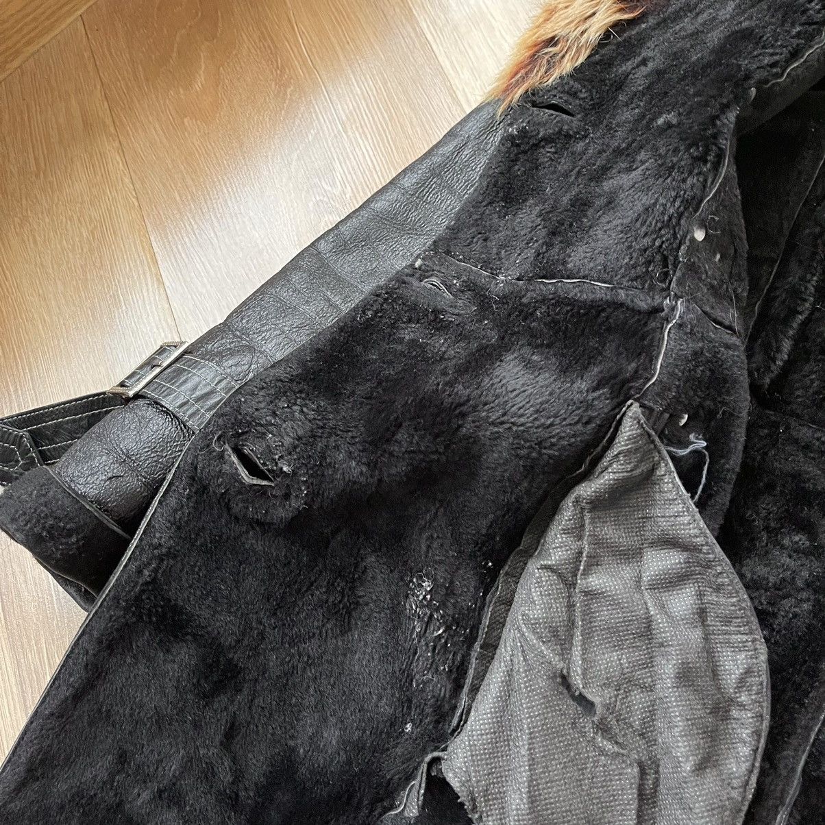 If Six Was Nine 70s VTG Sheepskin Fur Trench Belted Leather Coat LGB Style Size XS / US 0-2 / IT 36-38 - 12 Thumbnail