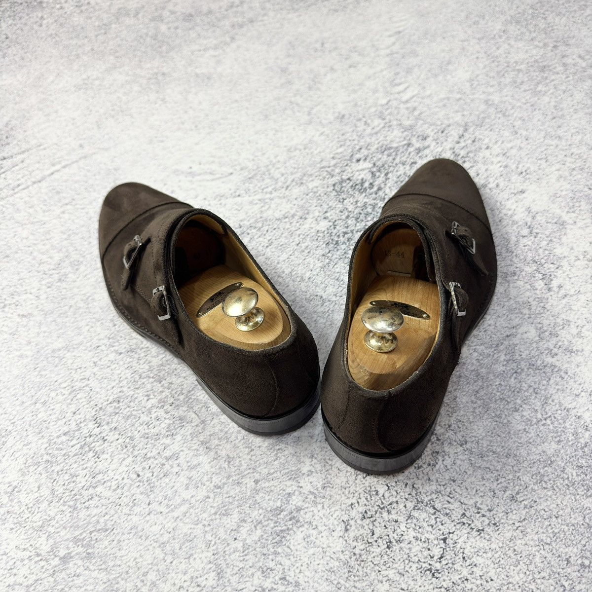 Designer Soci3ty Brown Suede Double Monks US8.5 UK7.5 EU41.5 Size US 8.5 / EU 41-42 - 8 Thumbnail