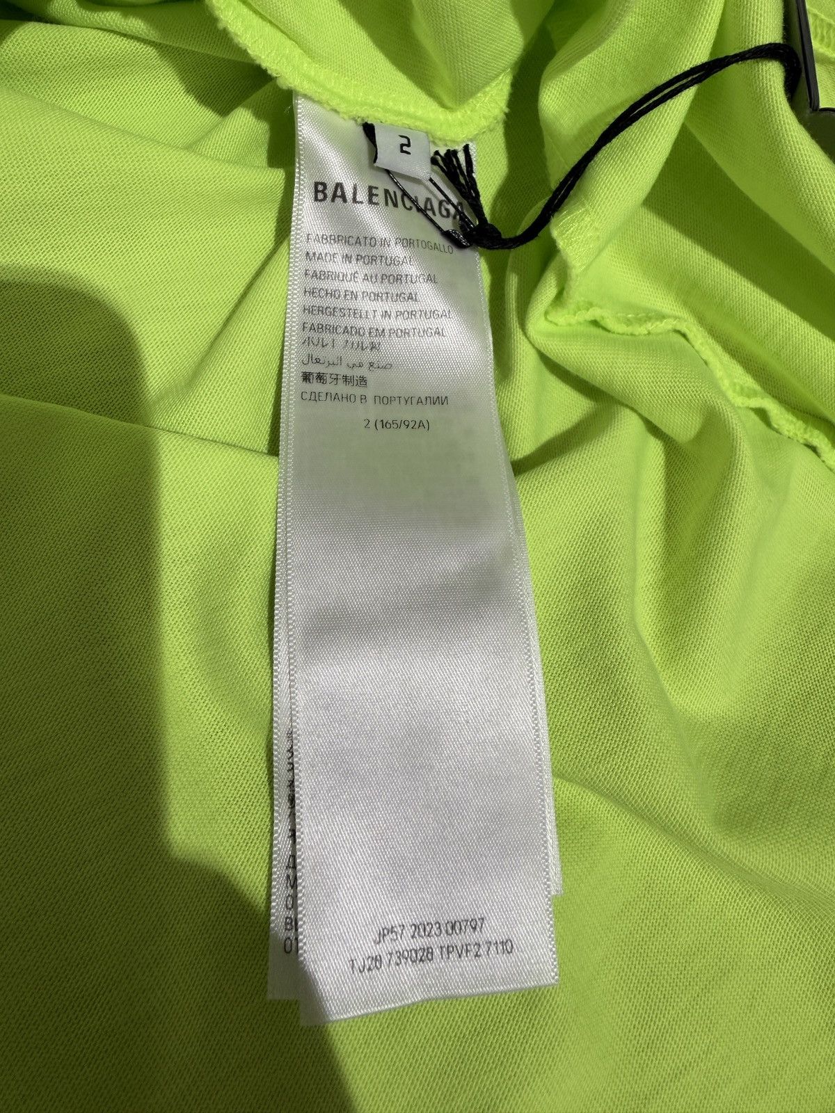 Balenciaga Balenciaga Yellow Layered Sports Oversized T-shirt Size US M / EU 48-50 / 2 - 6 Thumbnail