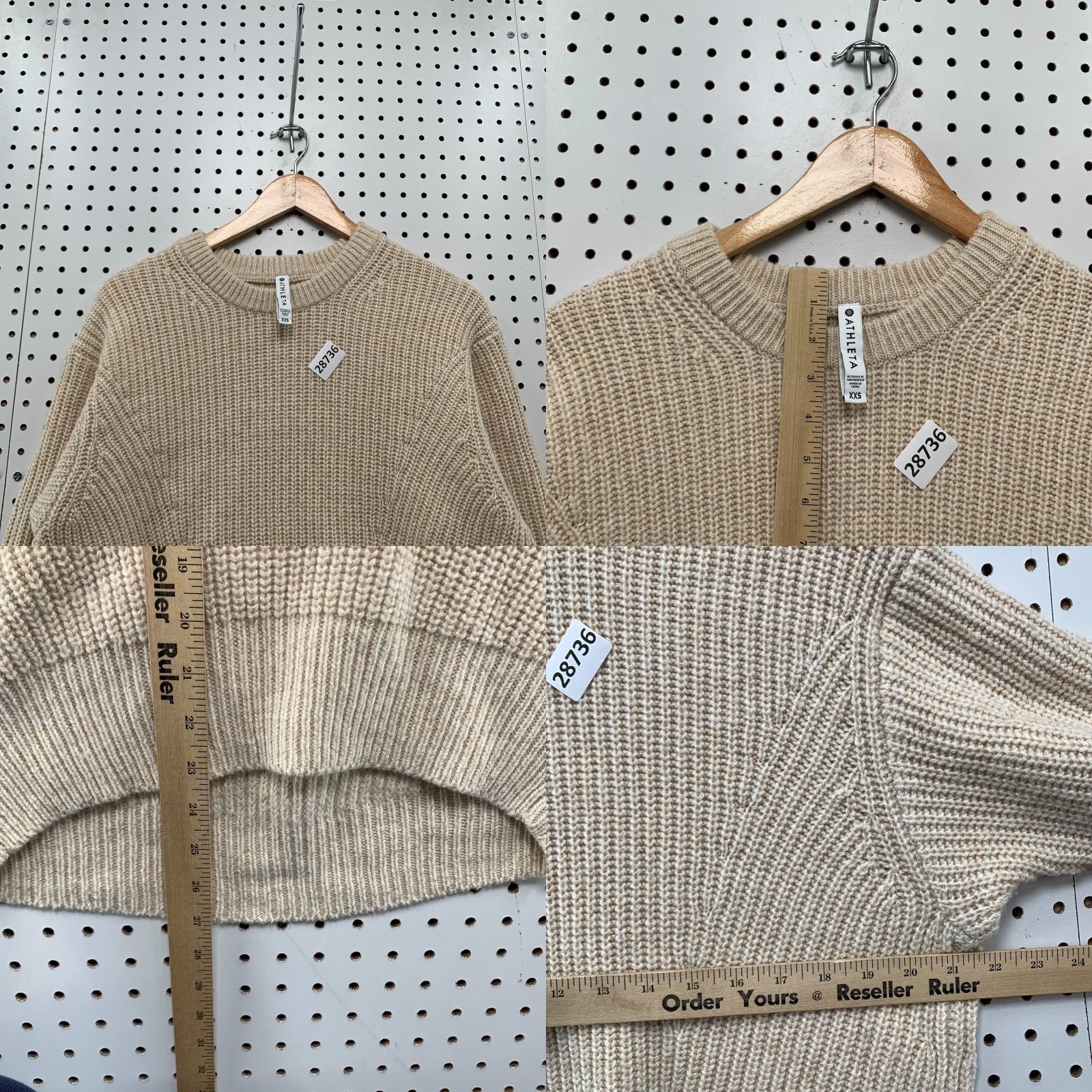 Athleta Athleta Knit Sweater Womens 2XS Cream Wool Blend Long Sleeve Pullover 21.5x24 Ivory Solid Wool Blend Knit Pullover Womens XS? Size XXS / US 00 / IT 34 - 9 Thumbnail
