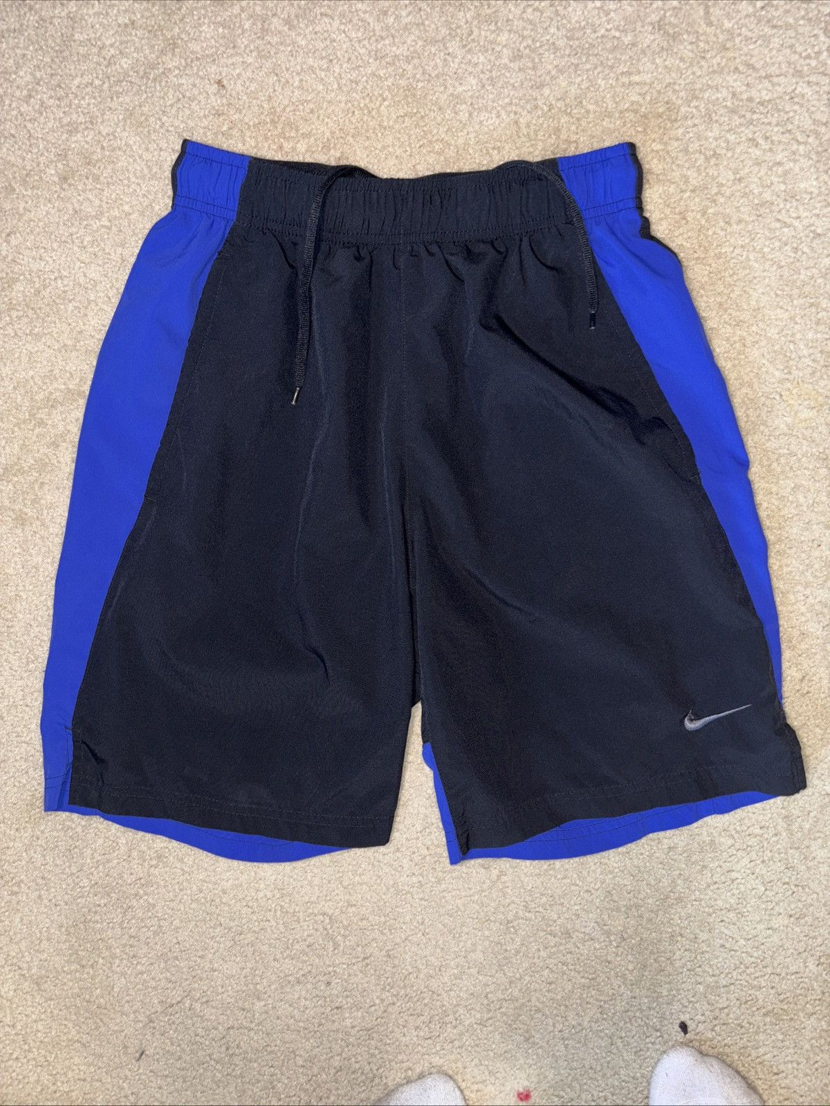 Nike Nike Dri-Fit Mens Small Black Blue Training Shorts Size US 30 / EU 46 - 1 Thumbnail
