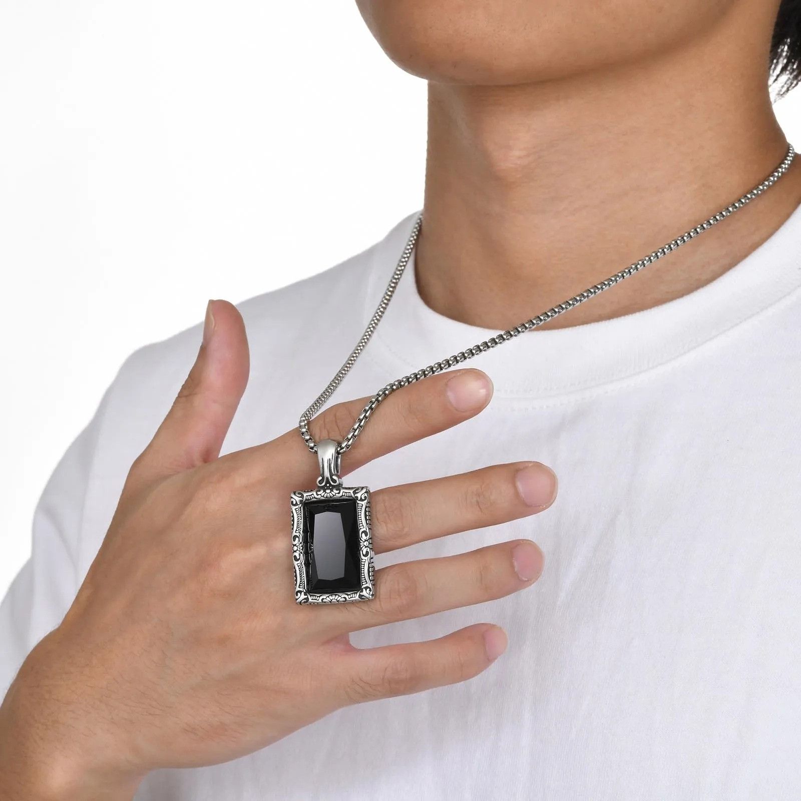 Vintage Square Pendant Necklace Size ONE SIZE - 4 Thumbnail