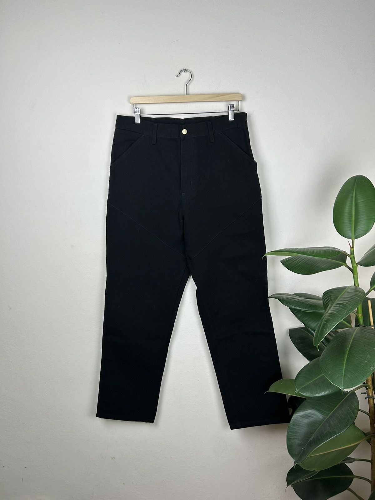 Carhartt × Vintage Carhartt vintage Black CarpanterRuck Single Knee baggy pants Size US 33 - 2 Thumbnail