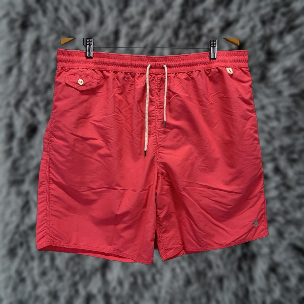 Polo Ralph Lauren Polo Ralph Lauren Men's 2XLT Salmon Pink Lined Swim Trunks Preppy Beach Pony Size US XXL / EU 58 / 5 - 1 Thumbnail
