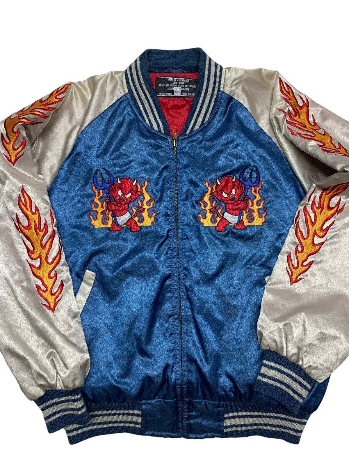 Vintage Vintage great red hot power of devils Sukajan jacket | Grailed