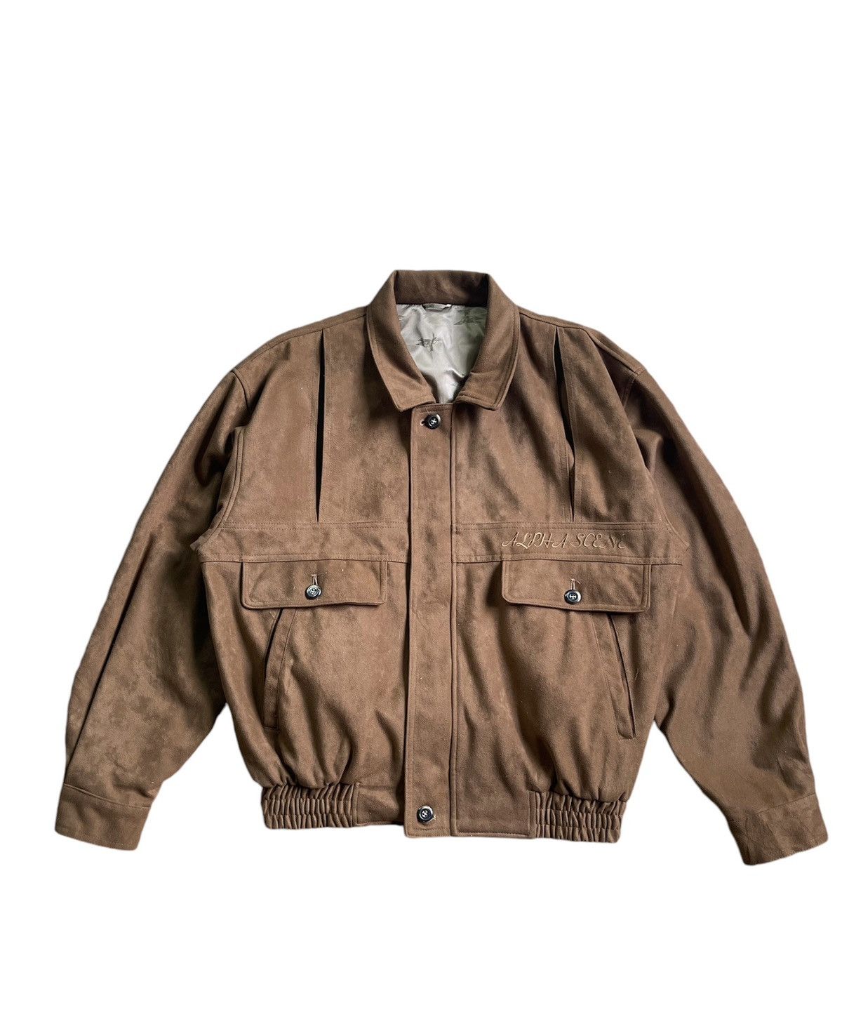 Japanese Brand × Vintage Vintage Alpha Scene Wool Bomber Jacket Issey Miyake Style Size US M / EU 48-50 / 2 - 1 Thumbnail