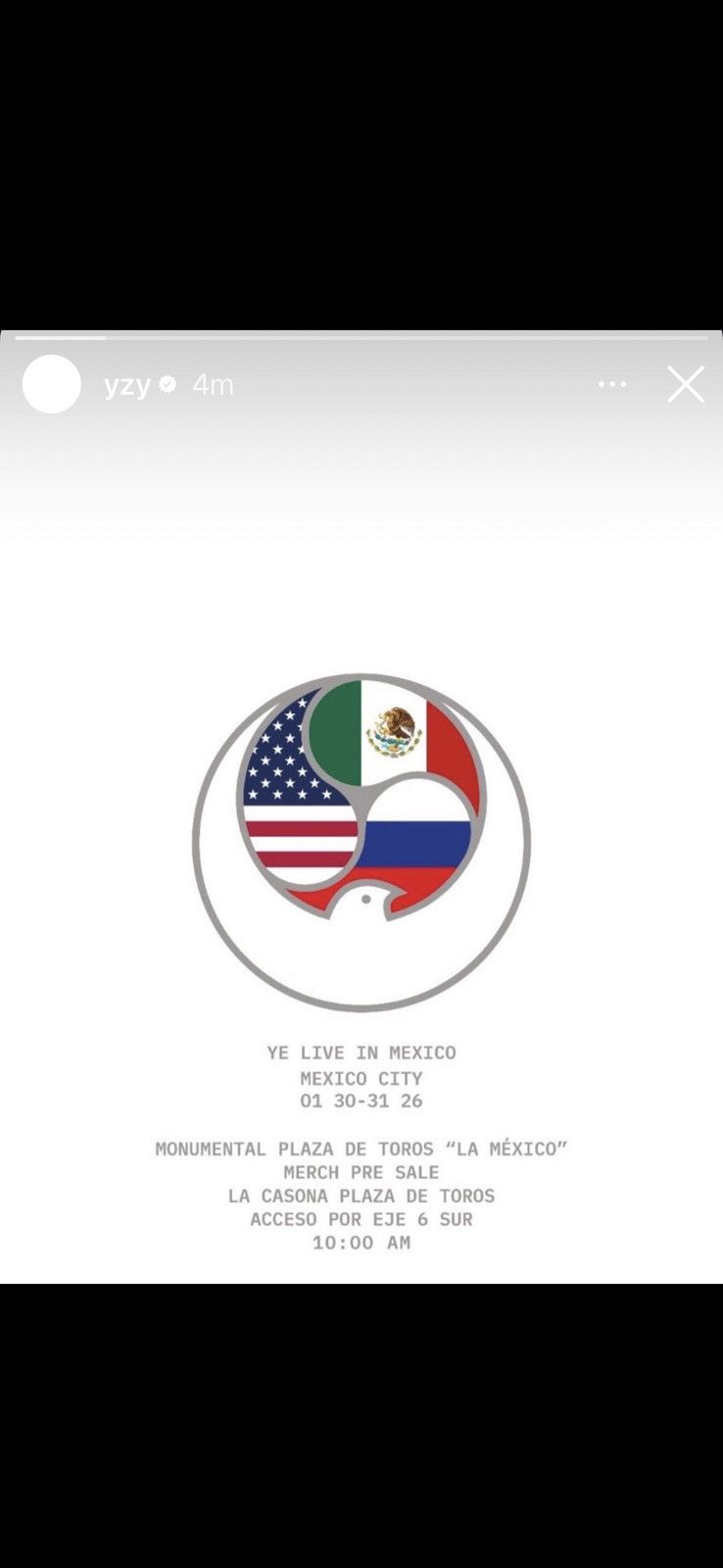 Yeezy Black LS-03 YE LIVE IN MEXICO Size US L / EU 52-54 / 3 - 6 Thumbnail