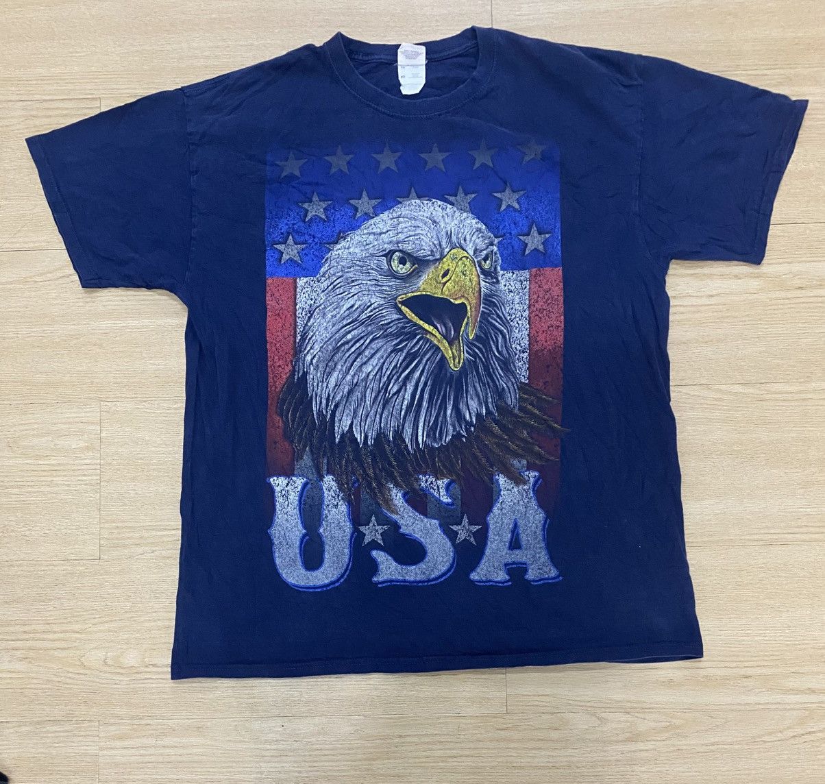 Vintage Vintage USA Eagles Flag Shirt Size US XL / EU 56 / 4 - 1 Thumbnail