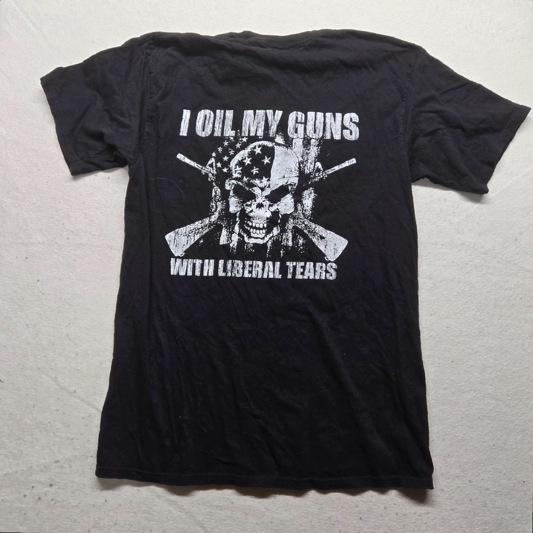 Delta I Oil My Guns With Liberal Tears Black T-Shirt Adult Men's Size M Patriotic Size US M / EU 48-50 / 2 - 7 Thumbnail