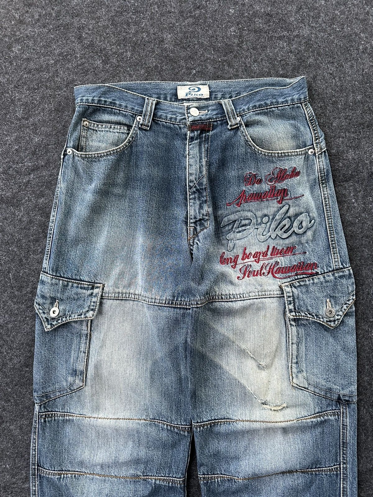 JNCO Piko Hawaiian Longboard Baggy Vintage Denim D418 Size US 30 / EU 46 - 3 Thumbnail