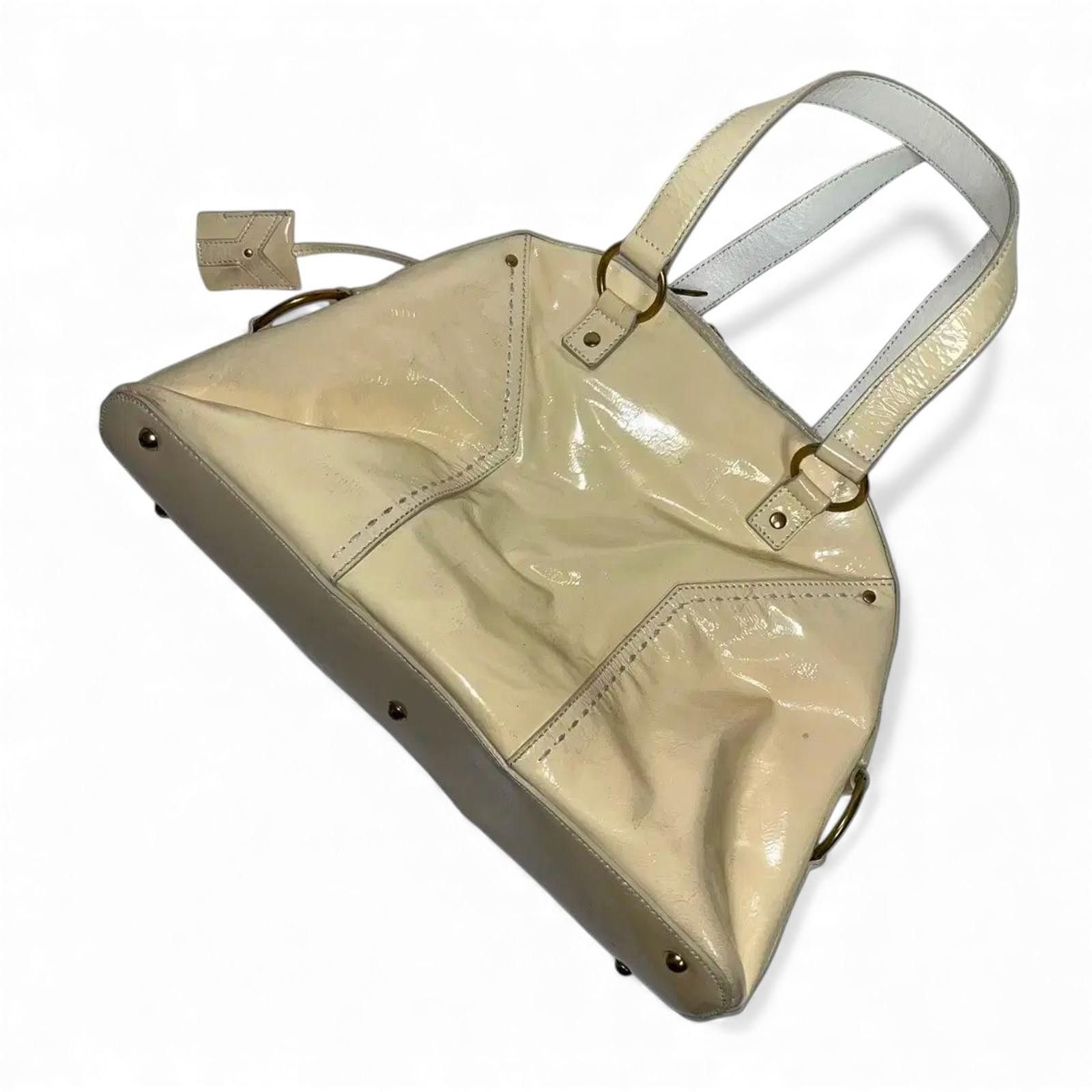 Saint Laurent Paris Saint Laurent - Cream Leather Handbag Gold Hardware Size ONE SIZE - 4 Thumbnail