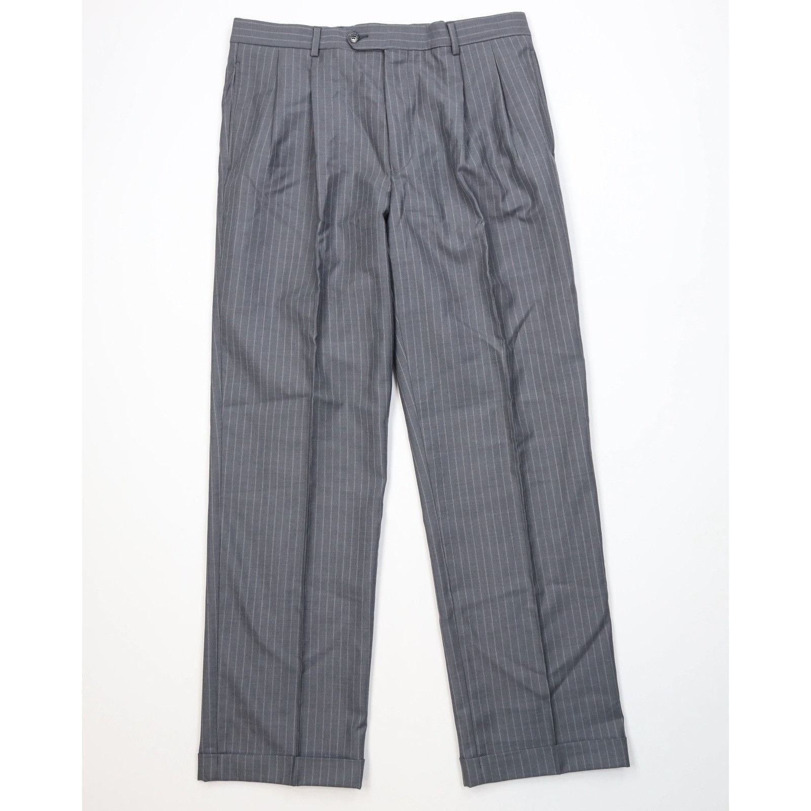 Jos. A. Bank Jos A Bank Signature 2 Piece Wool Silk Striped Suit Size 40R - 10 Thumbnail