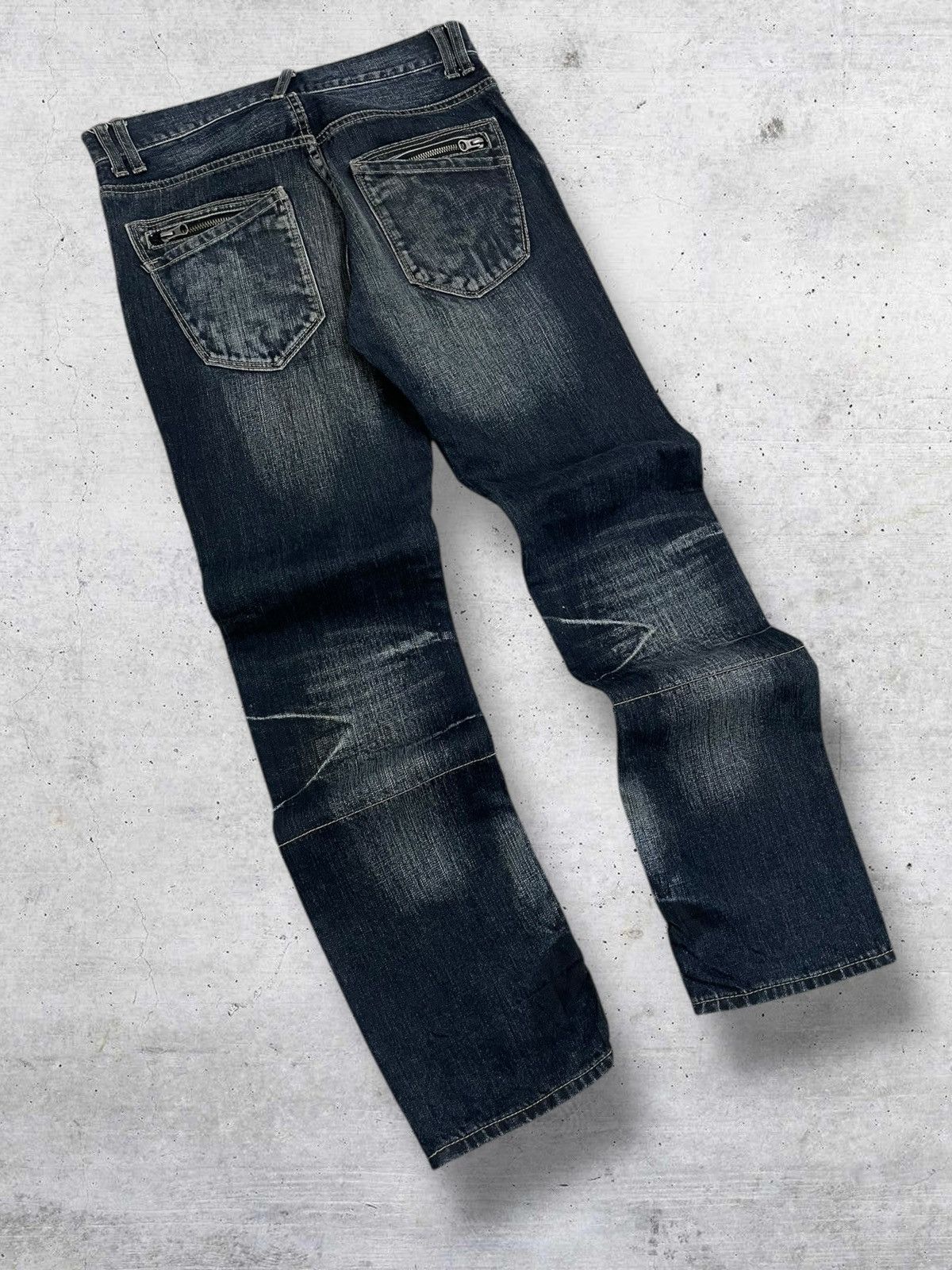 PPFM VINTAGE PPFM 90S OG JAPAN DESIGNER WHISKERING WORN OUT DENIM Size US 30 / EU 46 - 10 Thumbnail