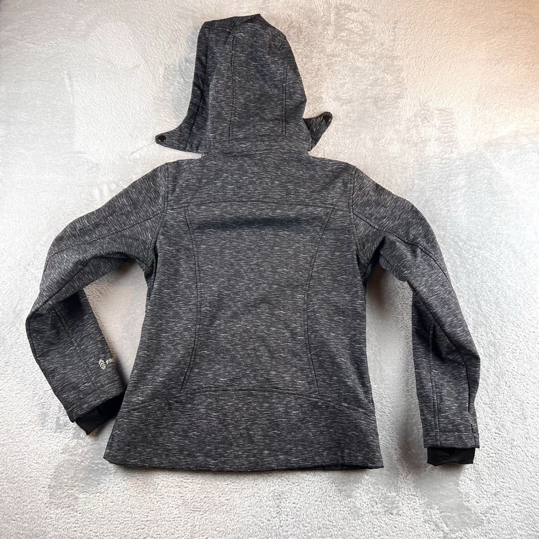 Free Country Free Country Women's Gray Black Super Softshell Storm Cuff Jacket S Tech Jacket Womens Size S / US 4 / IT 40 - 2 Thumbnail