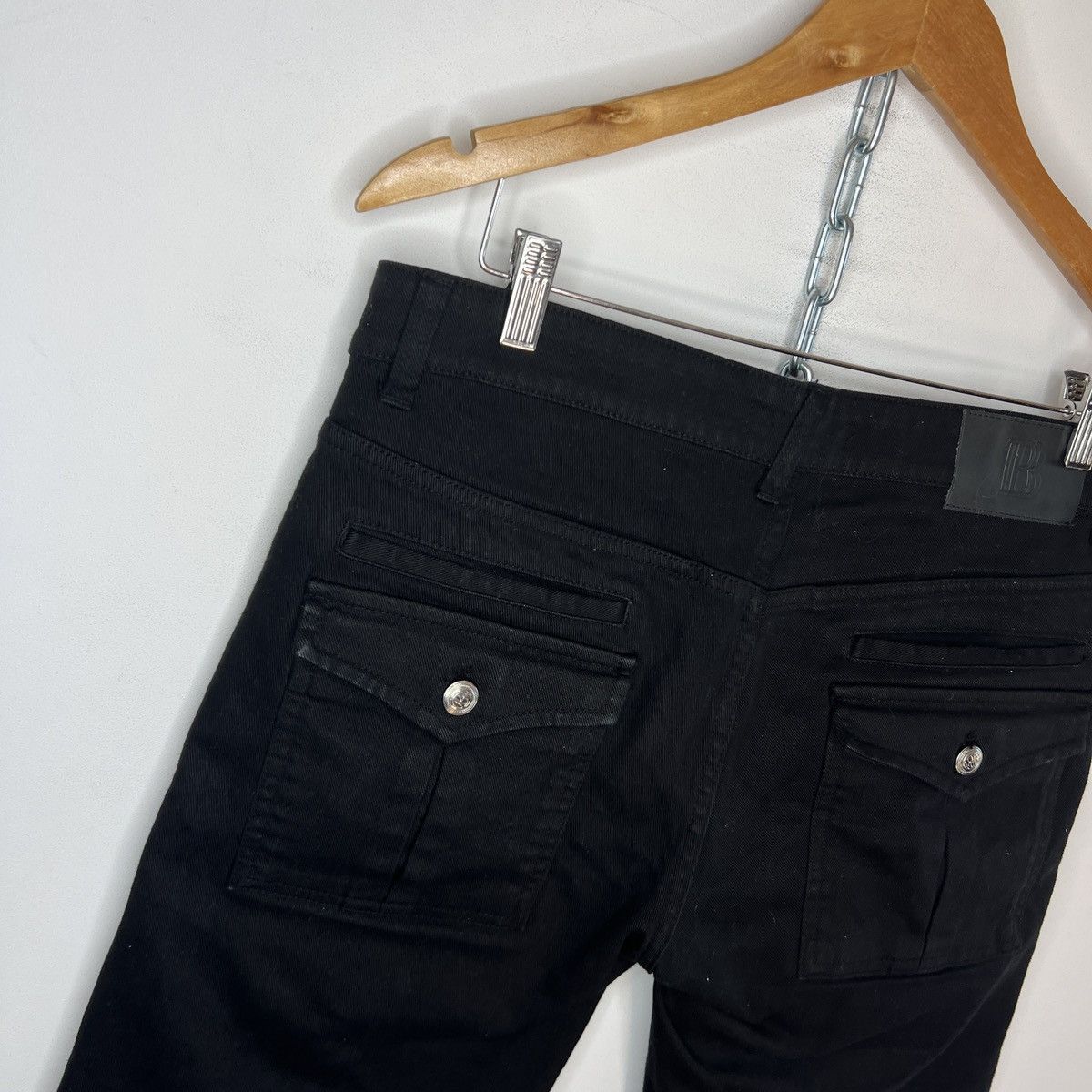 Balmain Pierre Balmain Denim Shorts Jeans Pants Black Drip Drill Size US 32 / EU 48 - 8 Thumbnail