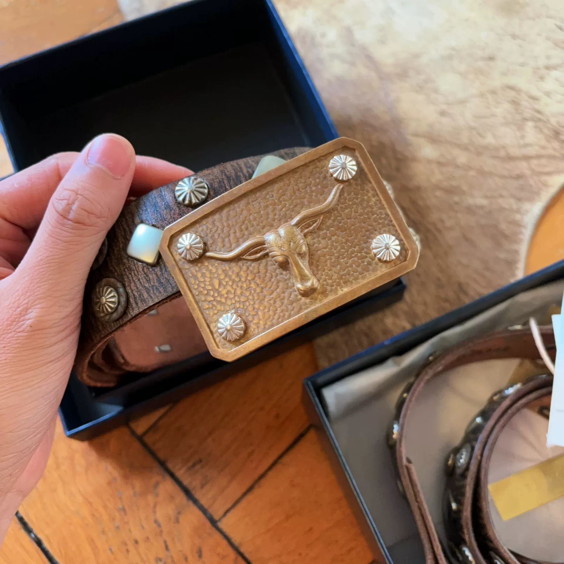 RRL Ralph Lauren RRL Ralph Lauren Men's Bullhead Belt Size 32 - 1 Thumbnail