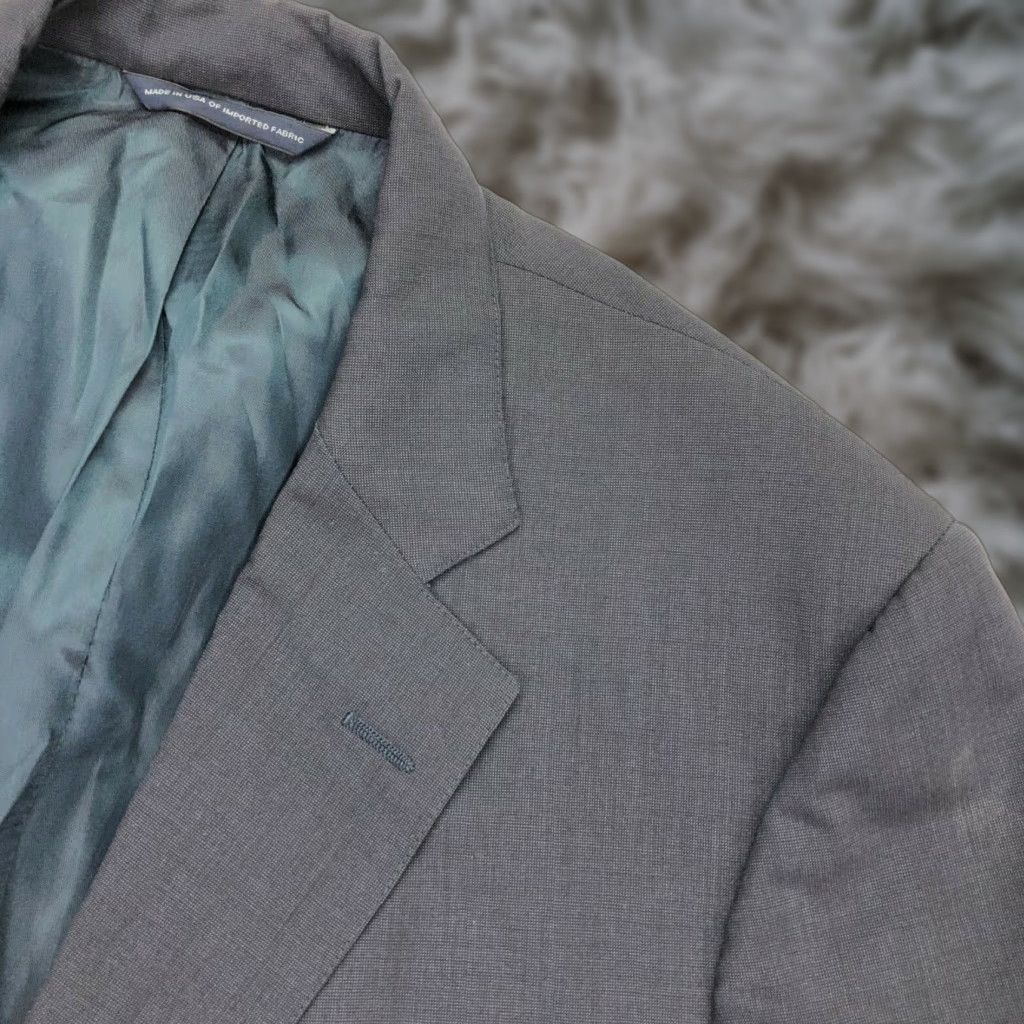 Brooks Brothers Brooks Brothers Men's Blazer 2-Button Gray Wool 40R Regular Size 40R - 1 Thumbnail