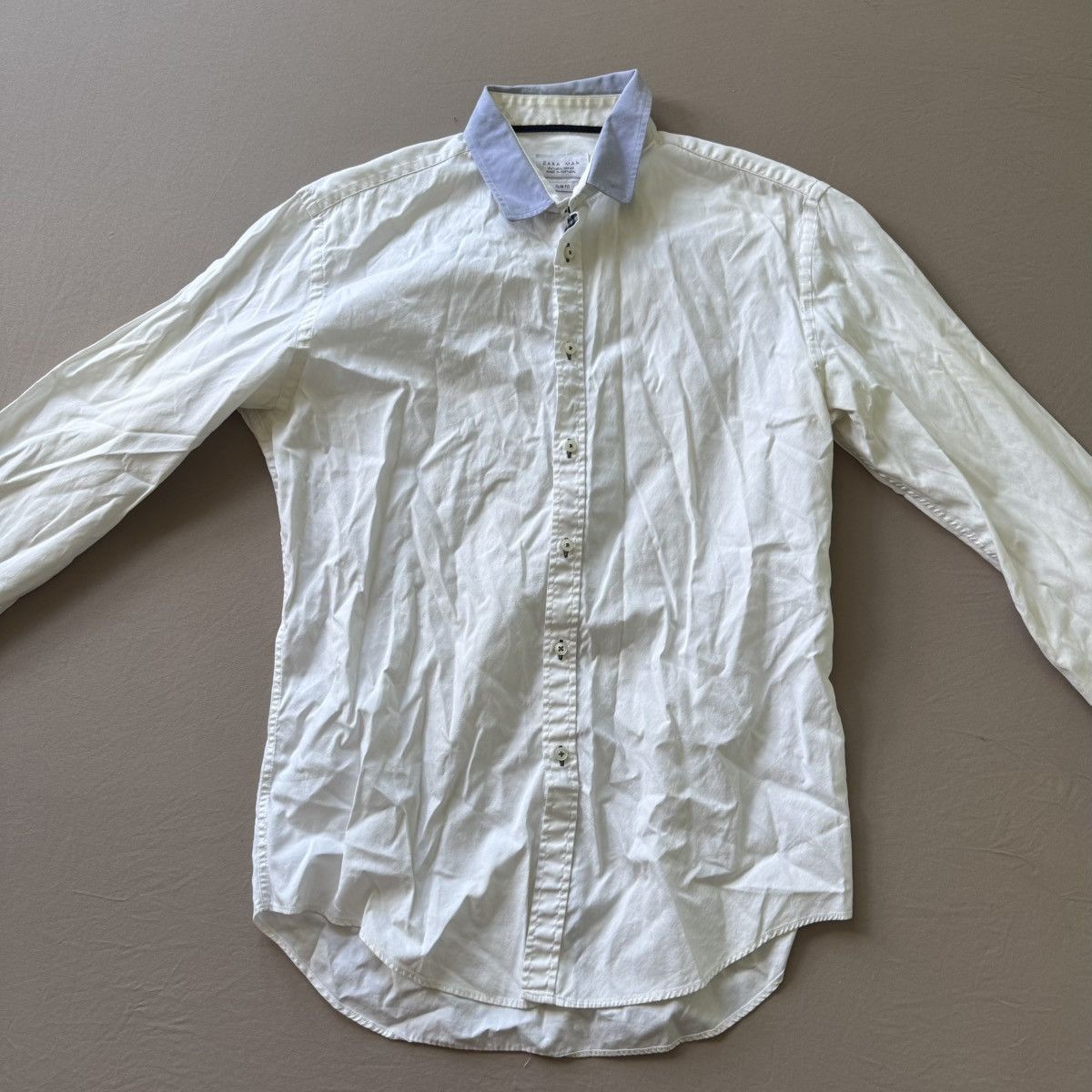 Zara Zara Contrast Collar Slim Fit Shirt Size US L / EU 52-54 / 3 - 2 Thumbnail