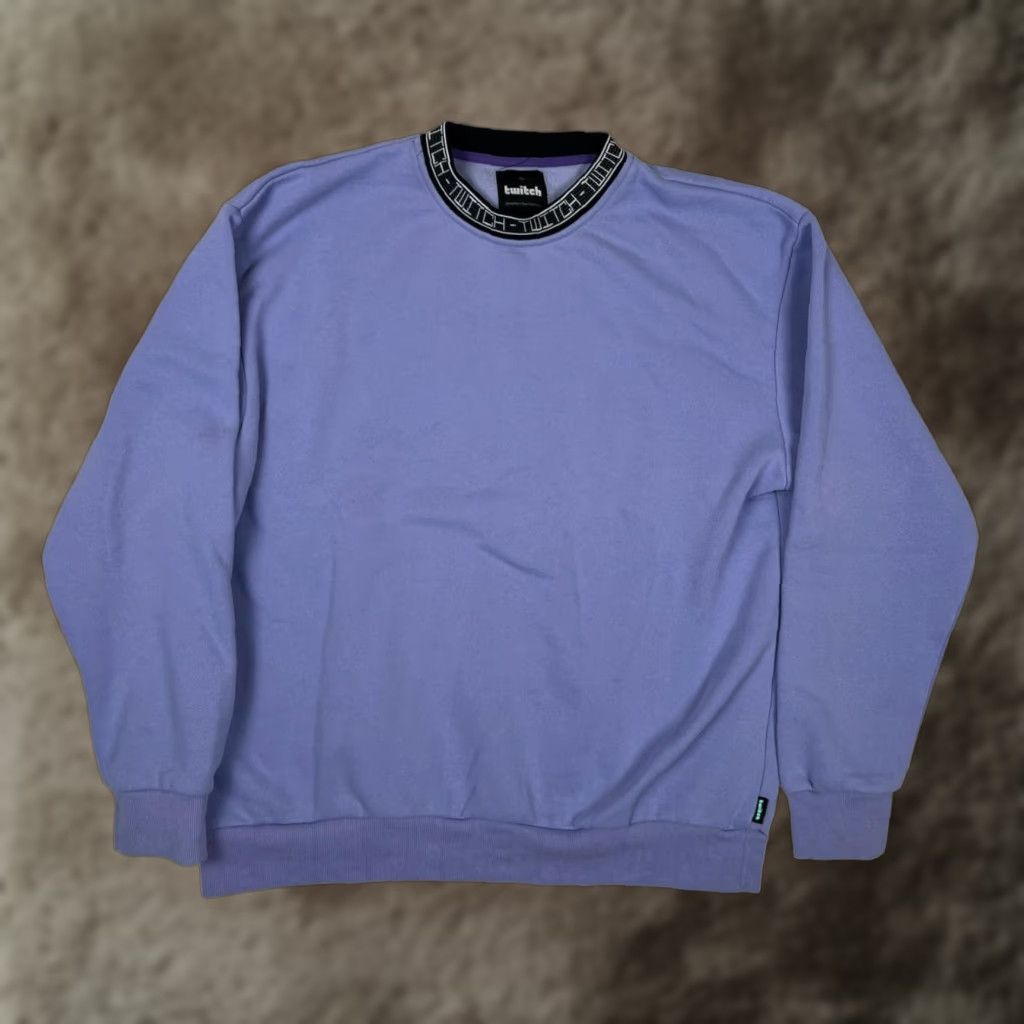 Logo 7 Twitch Sweatshirt Mens XL Purple Fleece Crewneck Pullover Graphic Logo Badges Size US XL / EU 56 / 4 - 1 Thumbnail