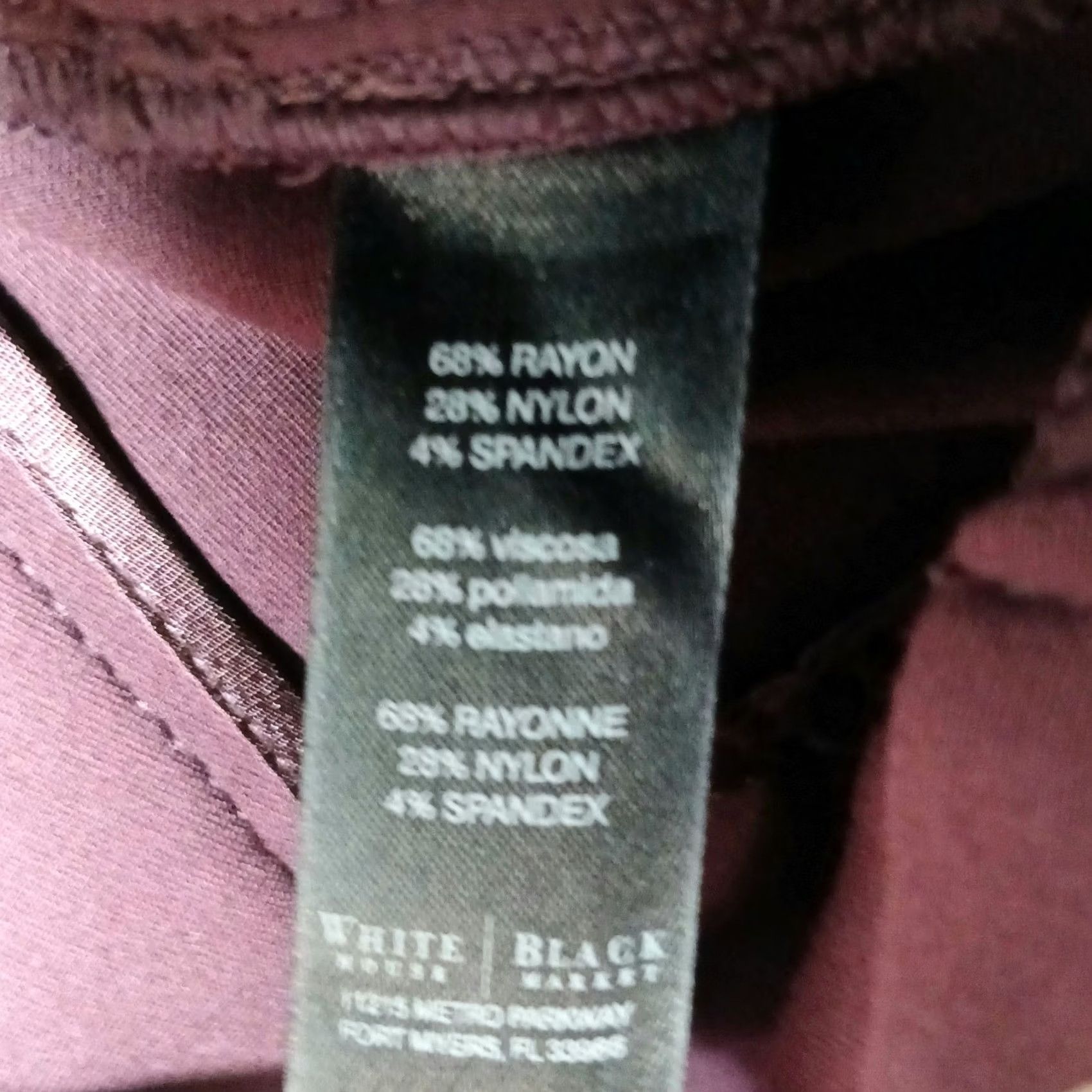 White House Black Market White House Black Market Pants Womens 8R Burgundy Stretch Slim Ankle Size 30" / US 8 / IT 44 - 5 Thumbnail
