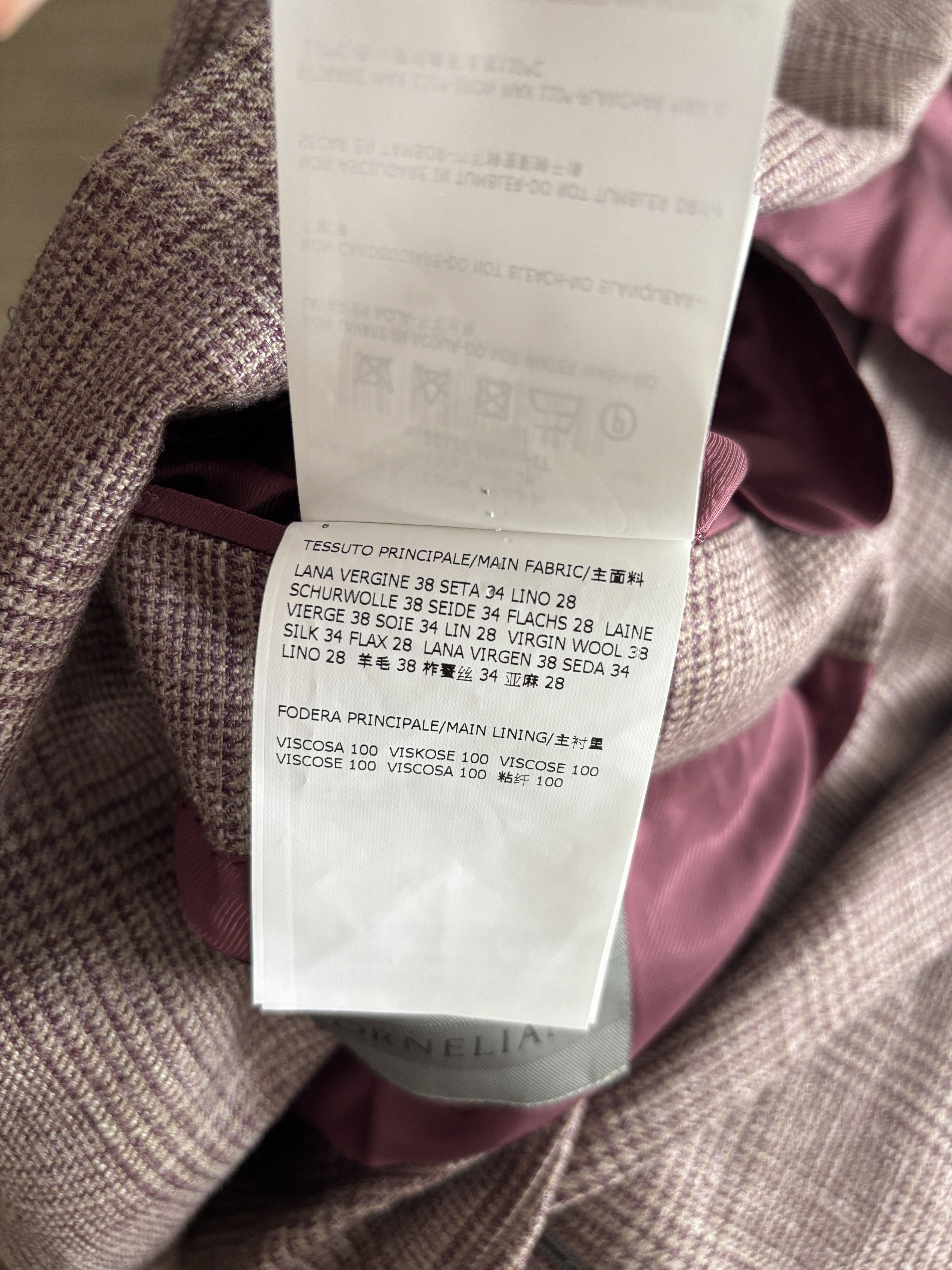 Corneliani $2200 Unstructured Glen Check Wool Silk Linen Sport Coat Size 42R - 14 Thumbnail