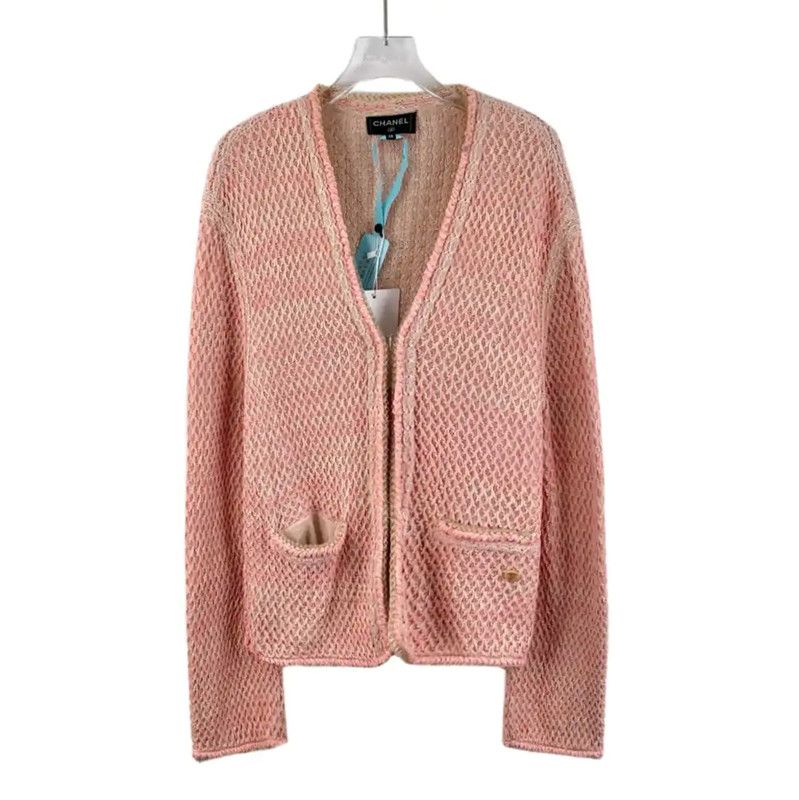 Chanel Chanel Pink Silk Cardigan for Women 0089 Size S / US 4 / IT 40 - 1 Thumbnail