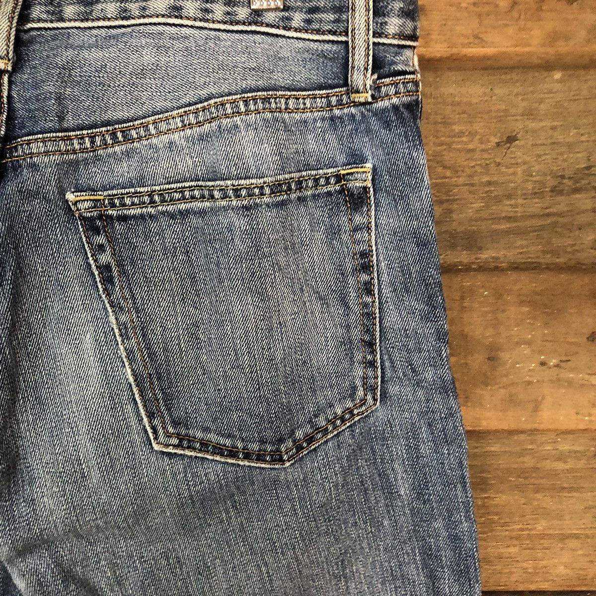 たえ Uniqlo Jeans vintage ripped faded Blue Denim Pants #7385
