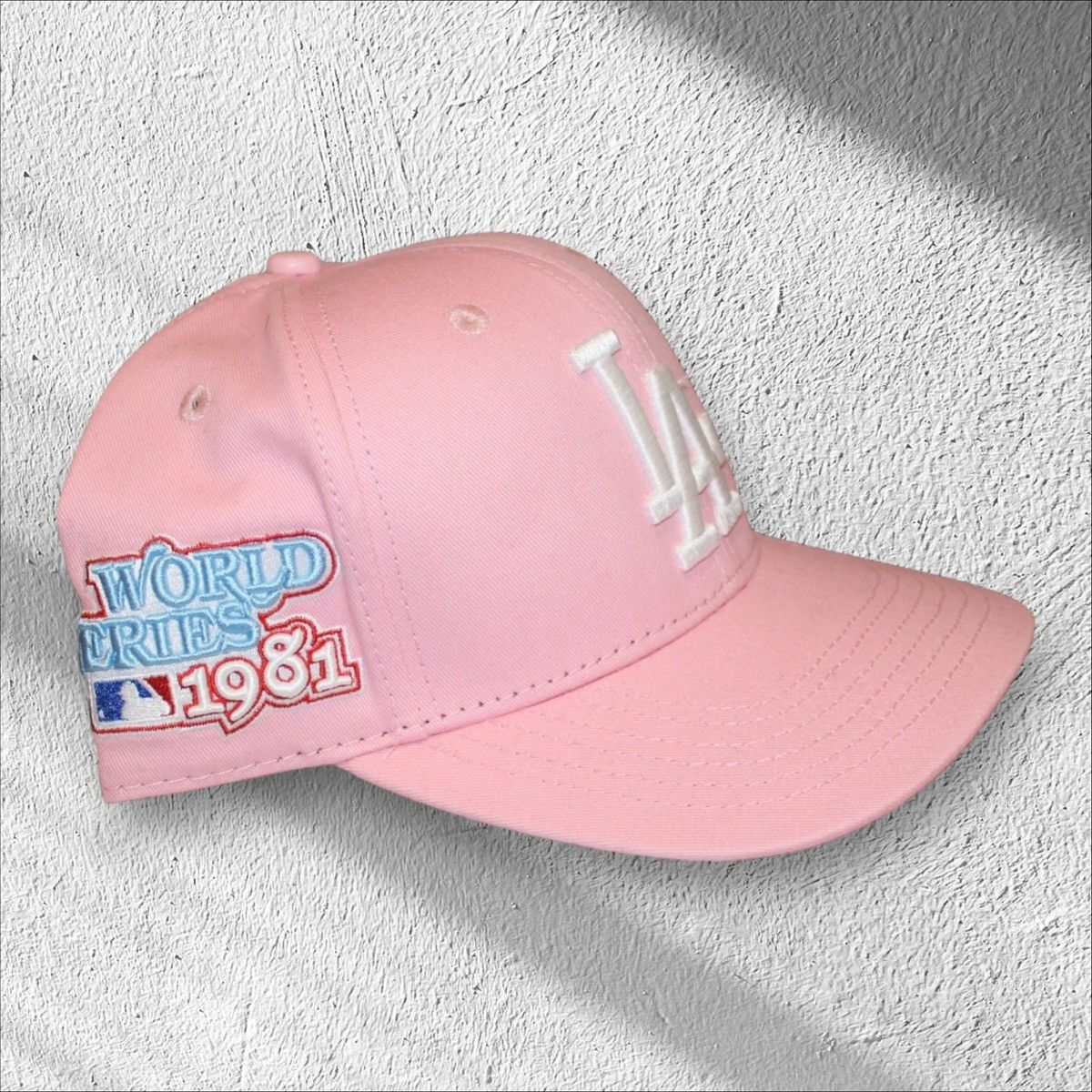 Pro Line Los Angeles Dodgers 1981 World Series Pink Snapback Hat Size ONE SIZE - 2 Thumbnail