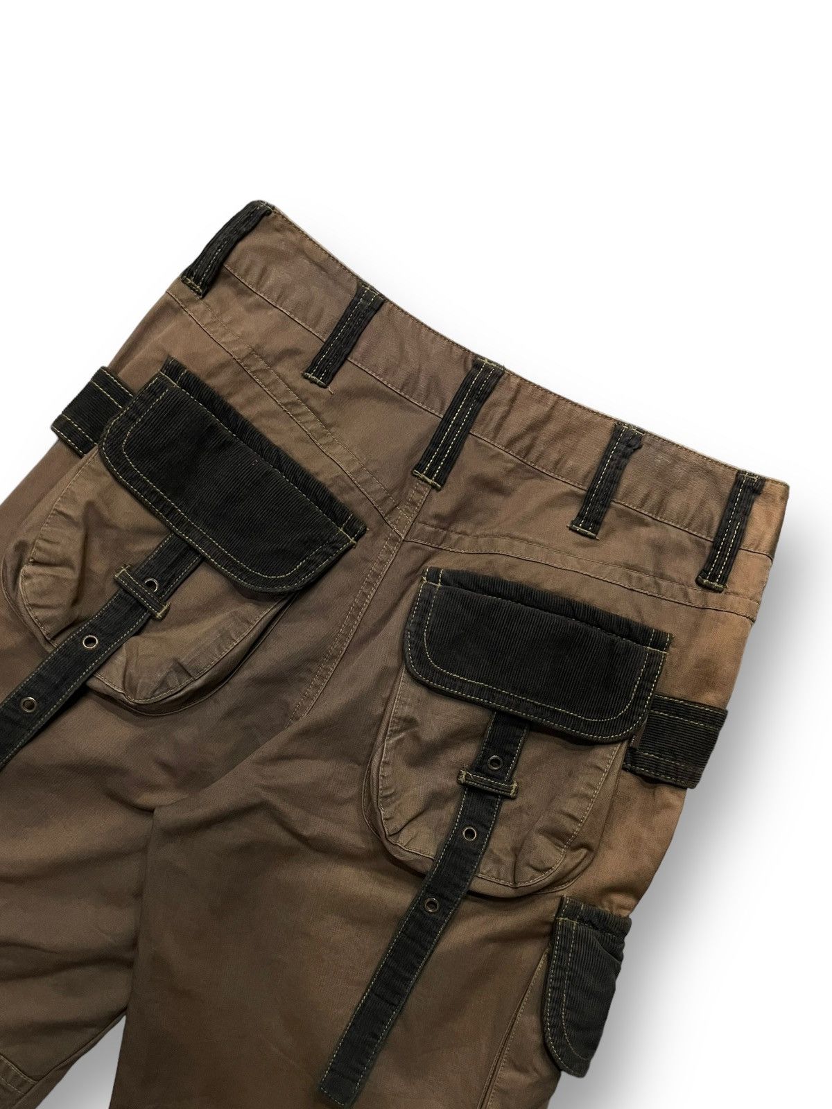 If Six Was Nine × Japanese Brand × Le Grande Bleu (L.G.B.) Bangbang Predator Bondage Parachute Baggy Thick Cargo Pants Size US 30 / EU 46 - 12 Thumbnail