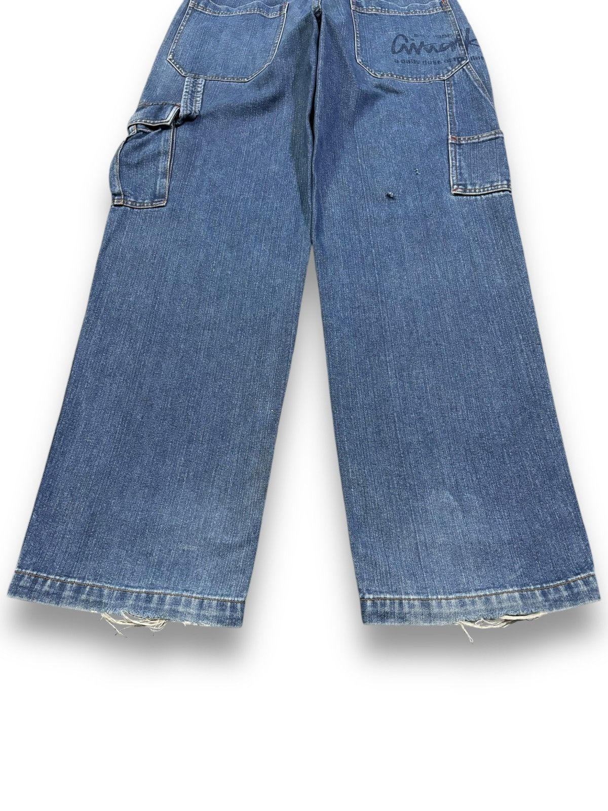Airwalk Vintage Airwalk Blue Wash Faded Baggy Carpenter Cargo Jeans Size US 31 - 17 Thumbnail