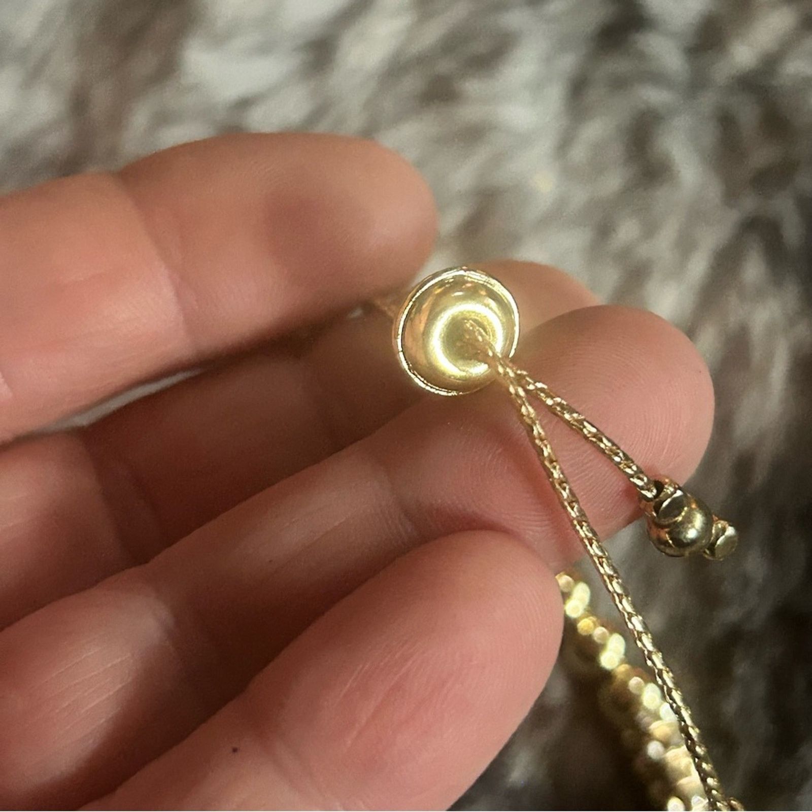 Jewelry Swarovski crystal rondelle gold ball slider bracelet Size ONE SIZE - 8 Thumbnail