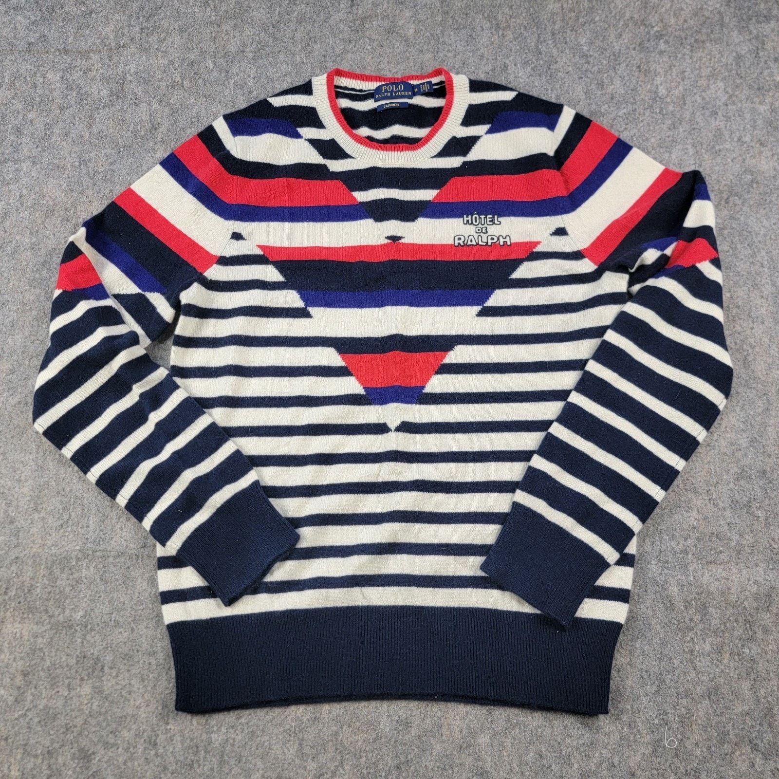Polo Ralph Lauren Polo Ralph Lauren Optic Stripes 100% Cashmere Sweater Size M / US 6-8 / IT 42-44 - 2 Thumbnail