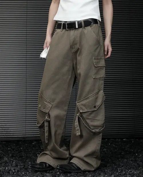 Japanese Brand Outdoor retro fashion faded multi pocket cargo pants Size US 28 / EU 44 - 3 Thumbnail