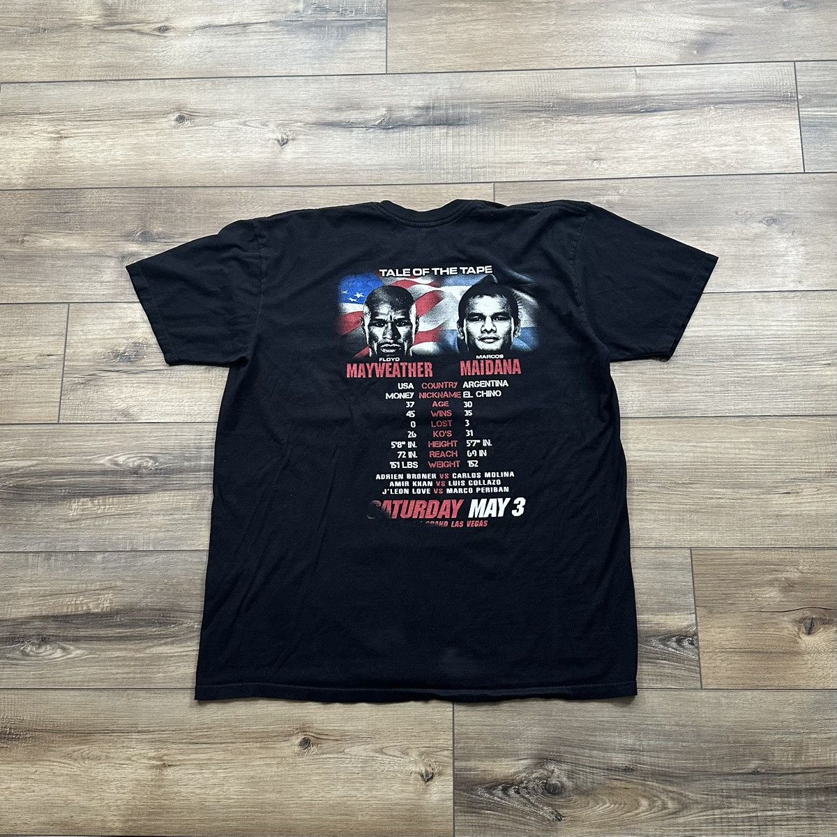 Alstyle Floyd Mayweather vs Marcos Maidana Boxing Promo Graphic Tee Size US L / EU 52-54 / 3 - 7 Thumbnail