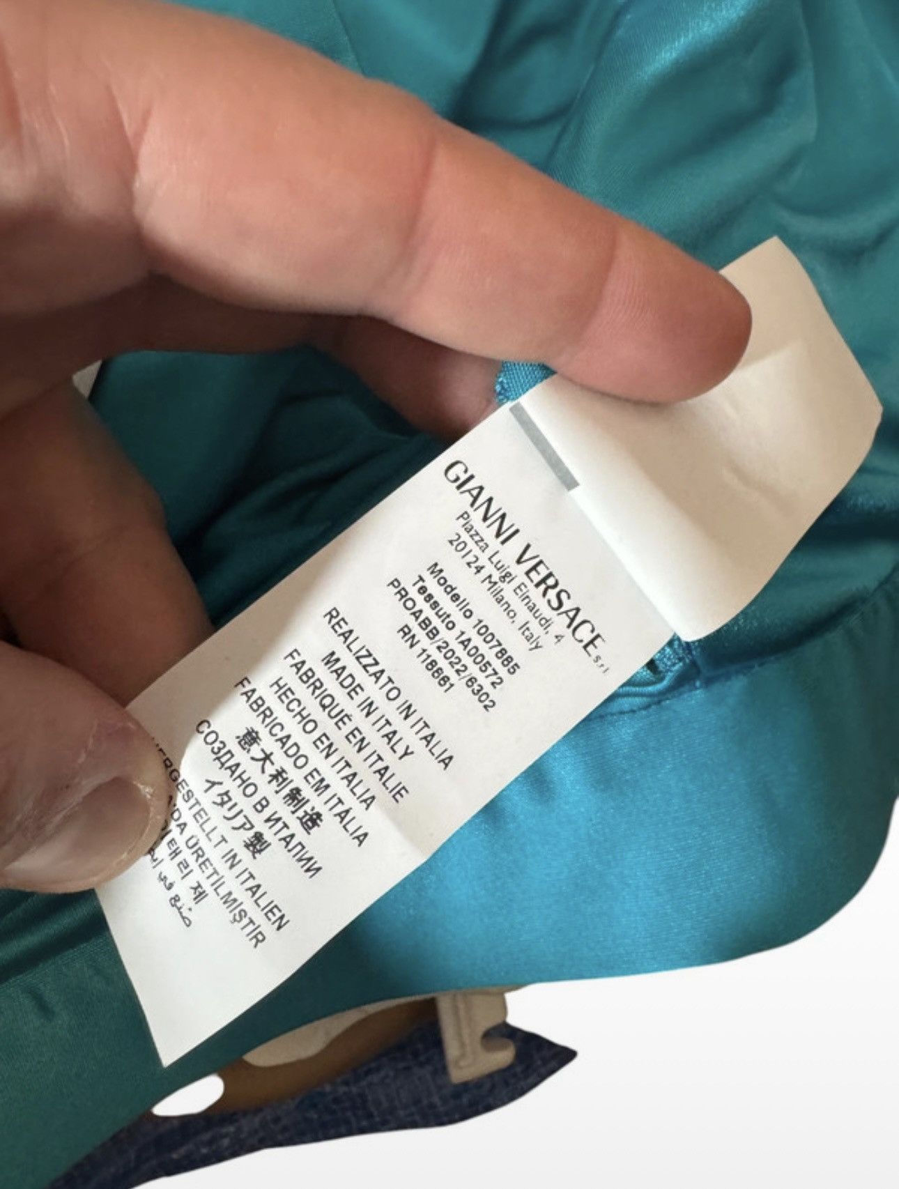 Versace Versace Turquoise Hooded Top with Silver Medusa Belt – IT 38 Size XS / US 0-2 / IT 36-38 - 7 Thumbnail
