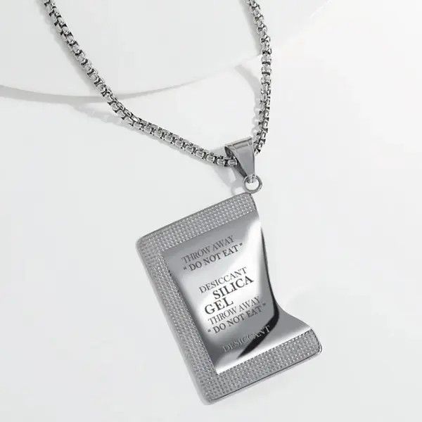 Jewelry Titanium Steel Silica Gel Necklace - Unique Pendant Size ONE SIZE - 4 Thumbnail