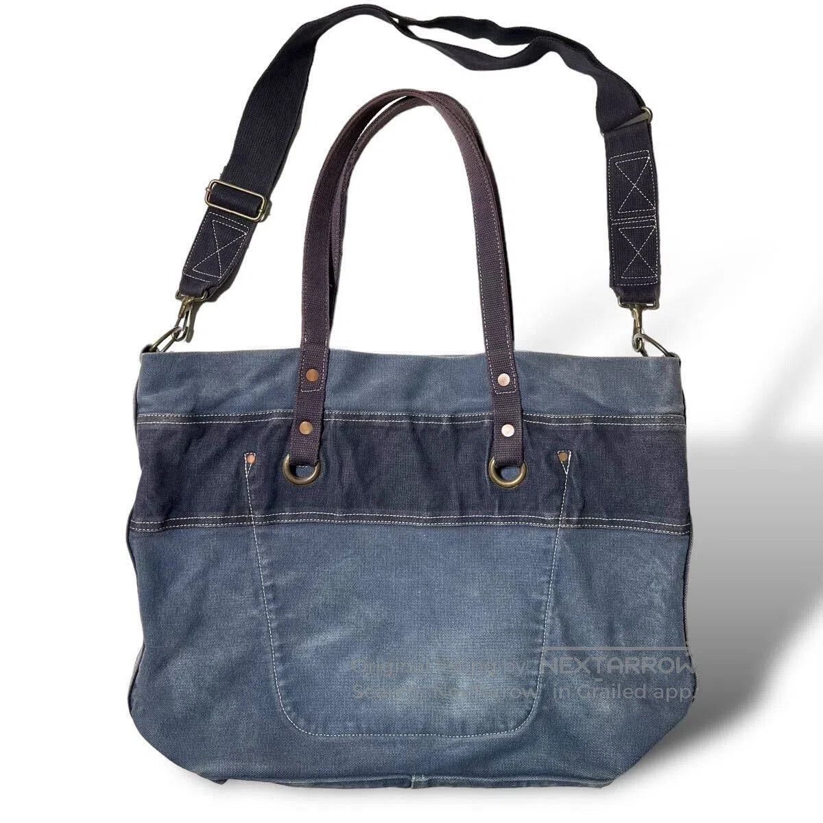 RRL Ralph Lauren US Navy Sailcloth Canvas Tote Bag. Size ONE SIZE - 2 Thumbnail