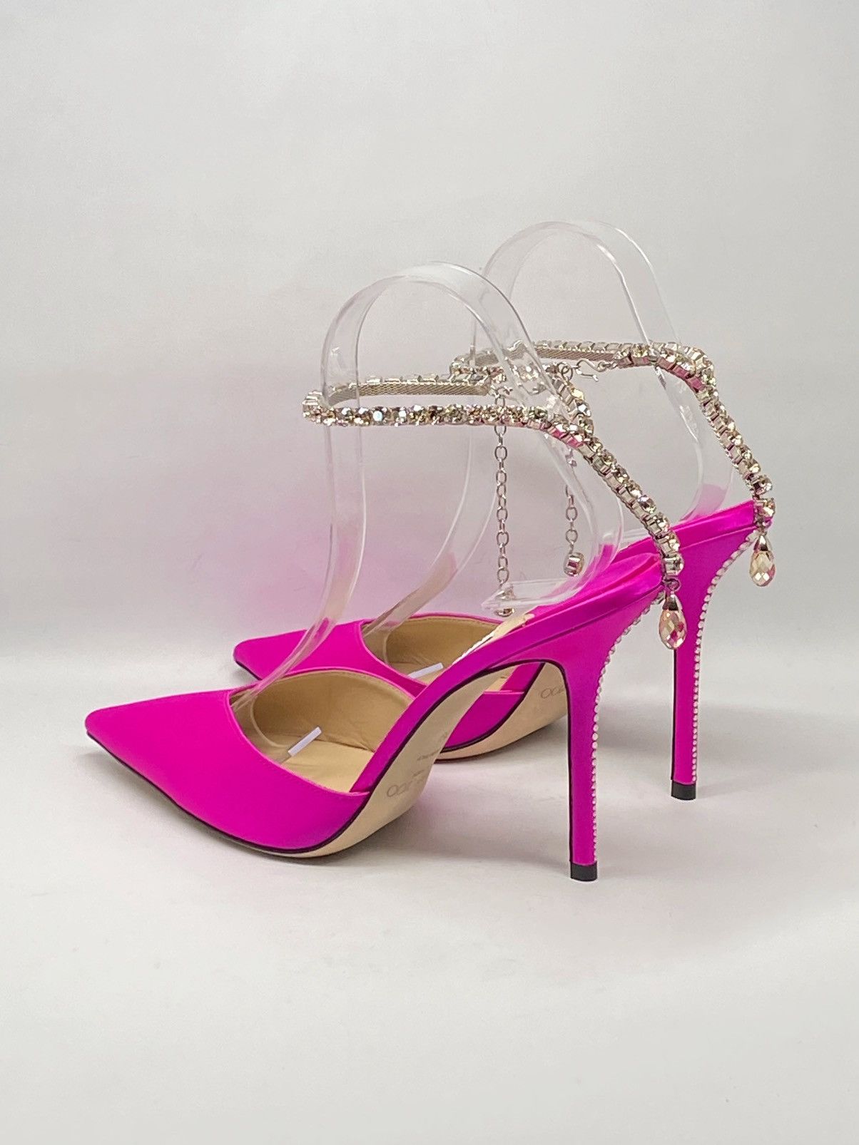 Jimmy Choo Jimmy Choo Saeda Satin Crystal Ankle-Strap Pumps size 39 Size US 9 / IT 39 - 7 Thumbnail