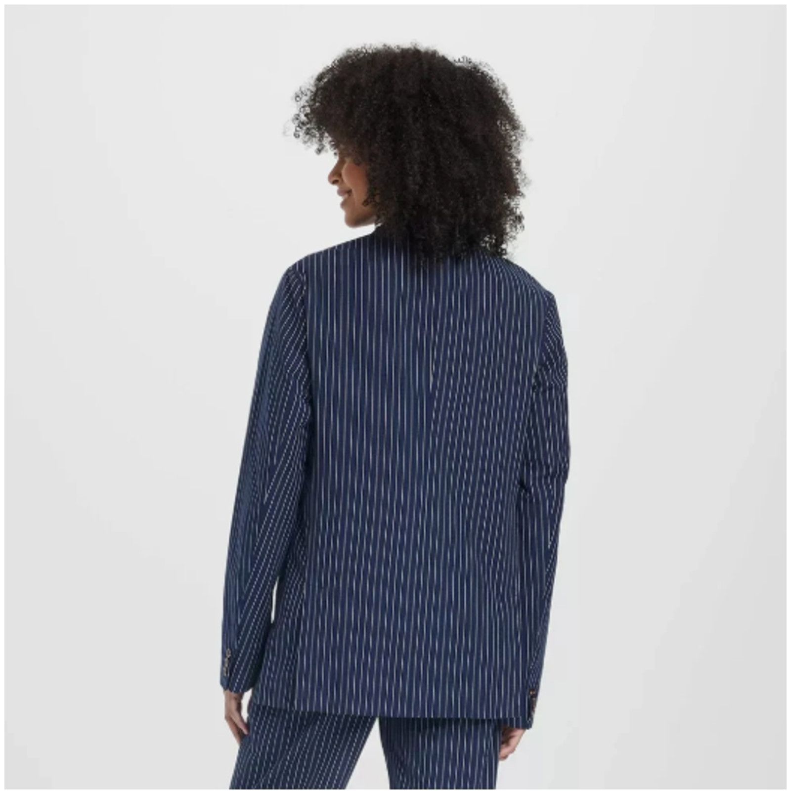 Target Basics Houston White Adult Navy Pinstripe Double-Breasted Blazer Size 54R - 2 Thumbnail