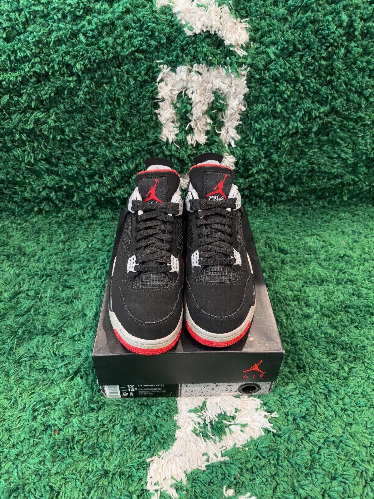 Jordan Brand Jordan 4 Retro Bred Size 12 Size US 12 / EU 45 - 4 Thumbnail